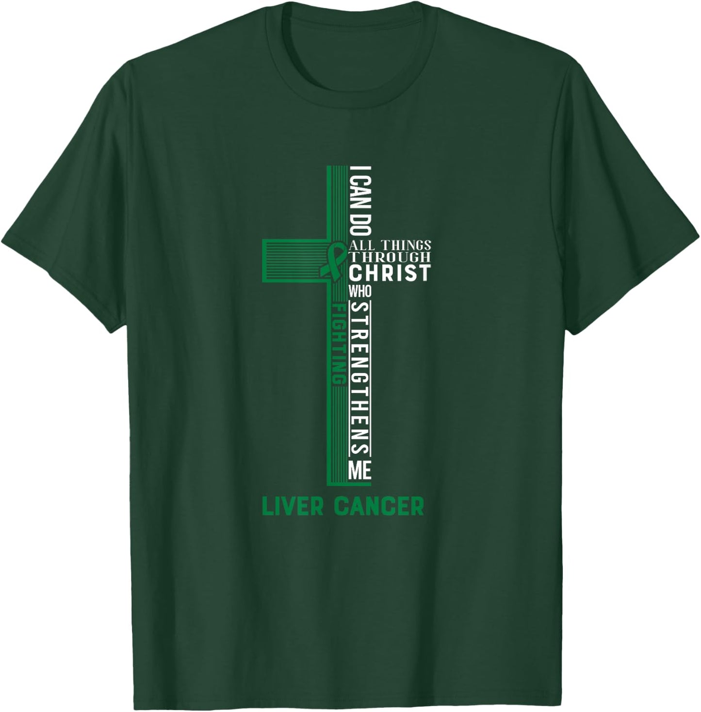 Liver Cancer Fight Cancer Ribbon T-Shirt - T-Shirt | Forest