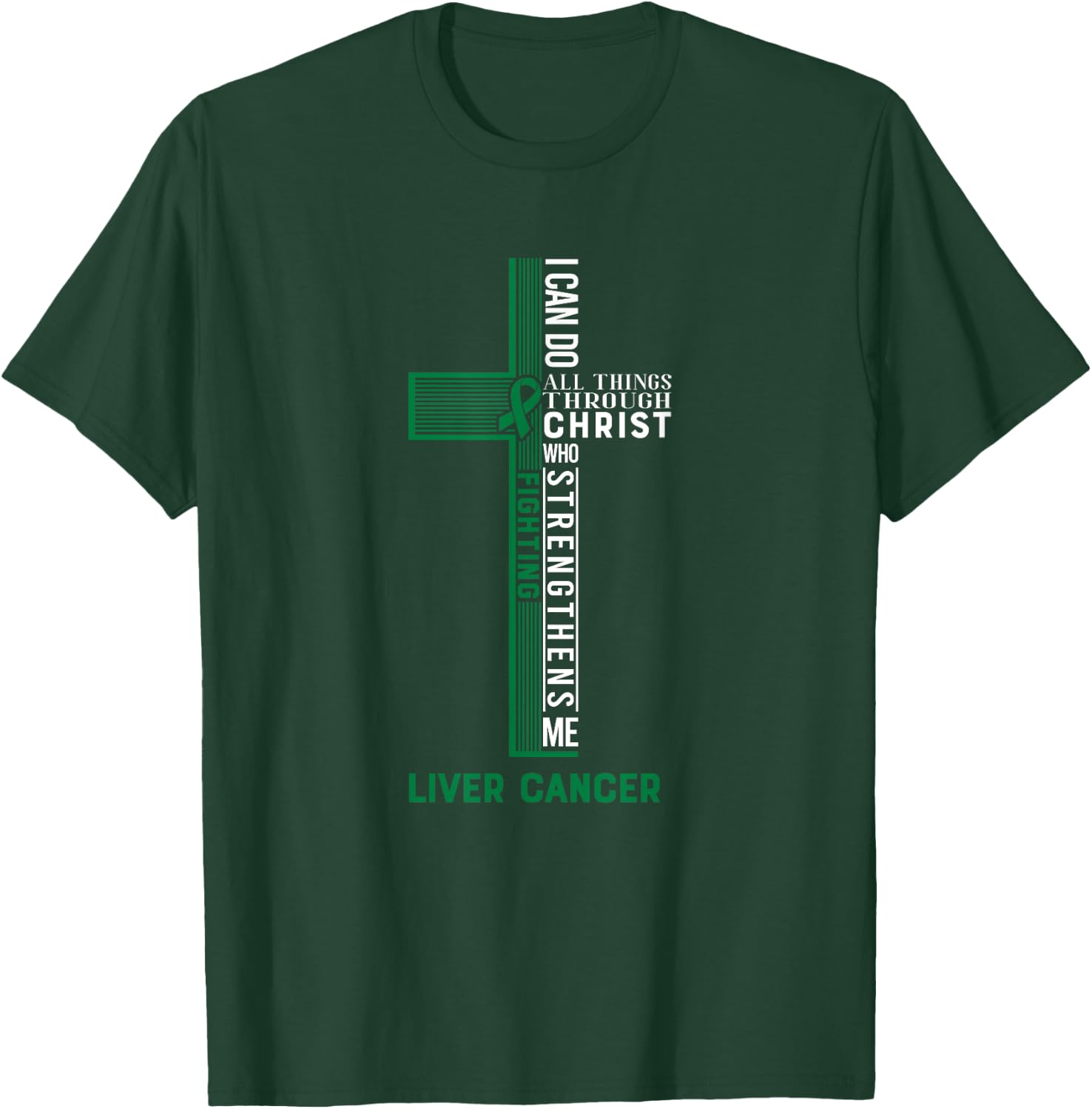 Liver Cancer Fight Cancer Ribbon T-Shirt - T-Shirt | Forest