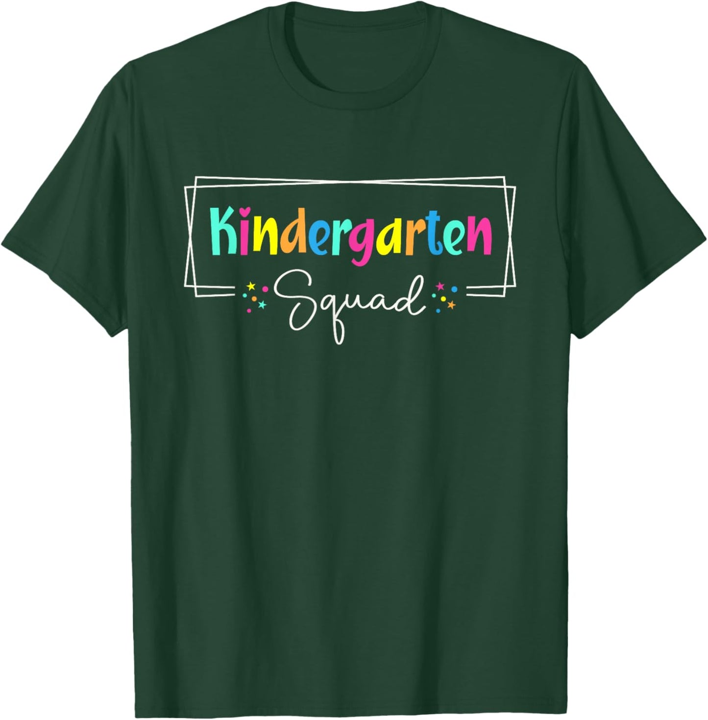 Cute Kindergarten Squad Crew Team Back To School Teacher T-Shirt - T-Shirt | Forest
