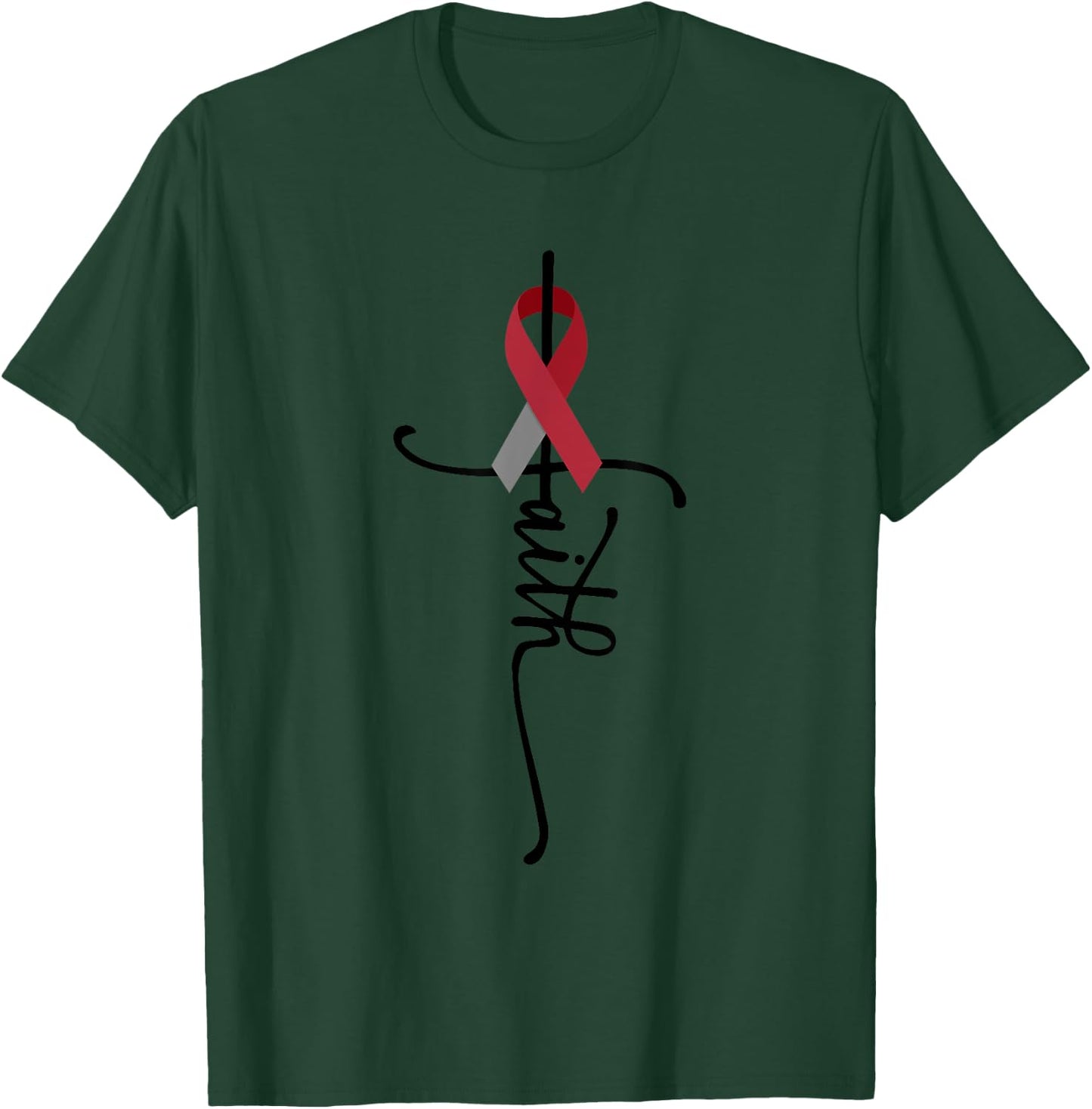 Head And Neck Cancer Faith Head And Neck Cancer Awareness T-Shirt - T-Shirt | Forest