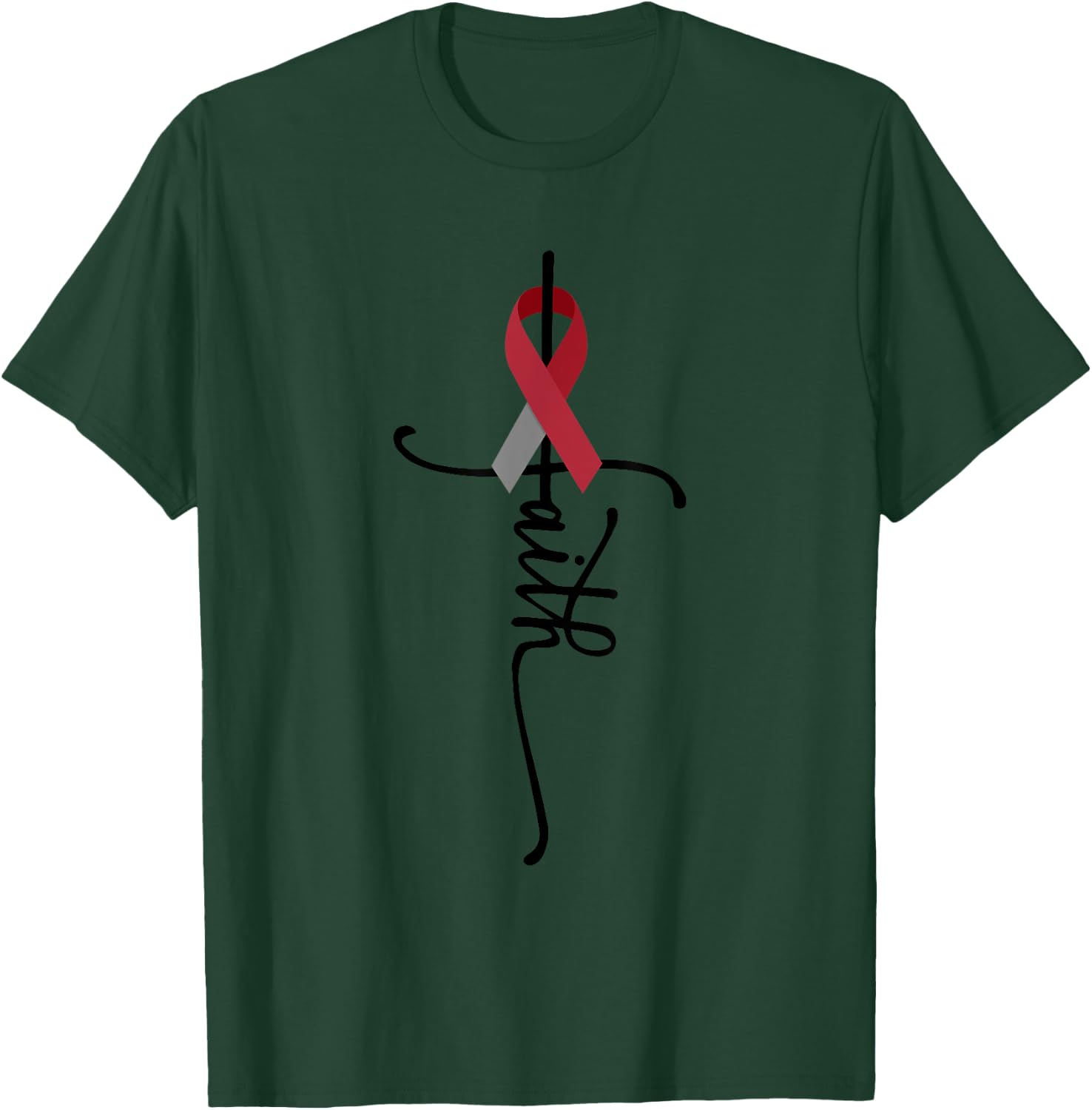 Head And Neck Cancer Faith Head And Neck Cancer Awareness T-Shirt - T-Shirt | Forest