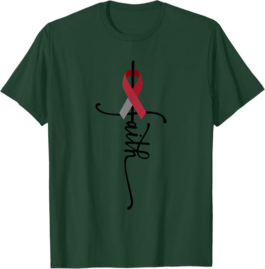 Head And Neck Cancer Faith Head And Neck Cancer Awareness T-Shirt - T-Shirt | Forest