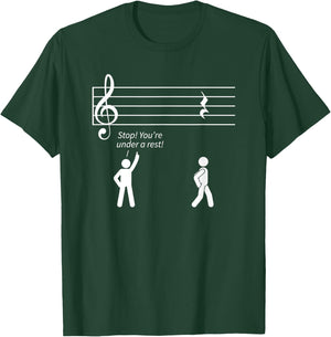 Music Shirts, Musician Gift, Stop Under A Rest Band T-Shirt - T-Shirt | Forest