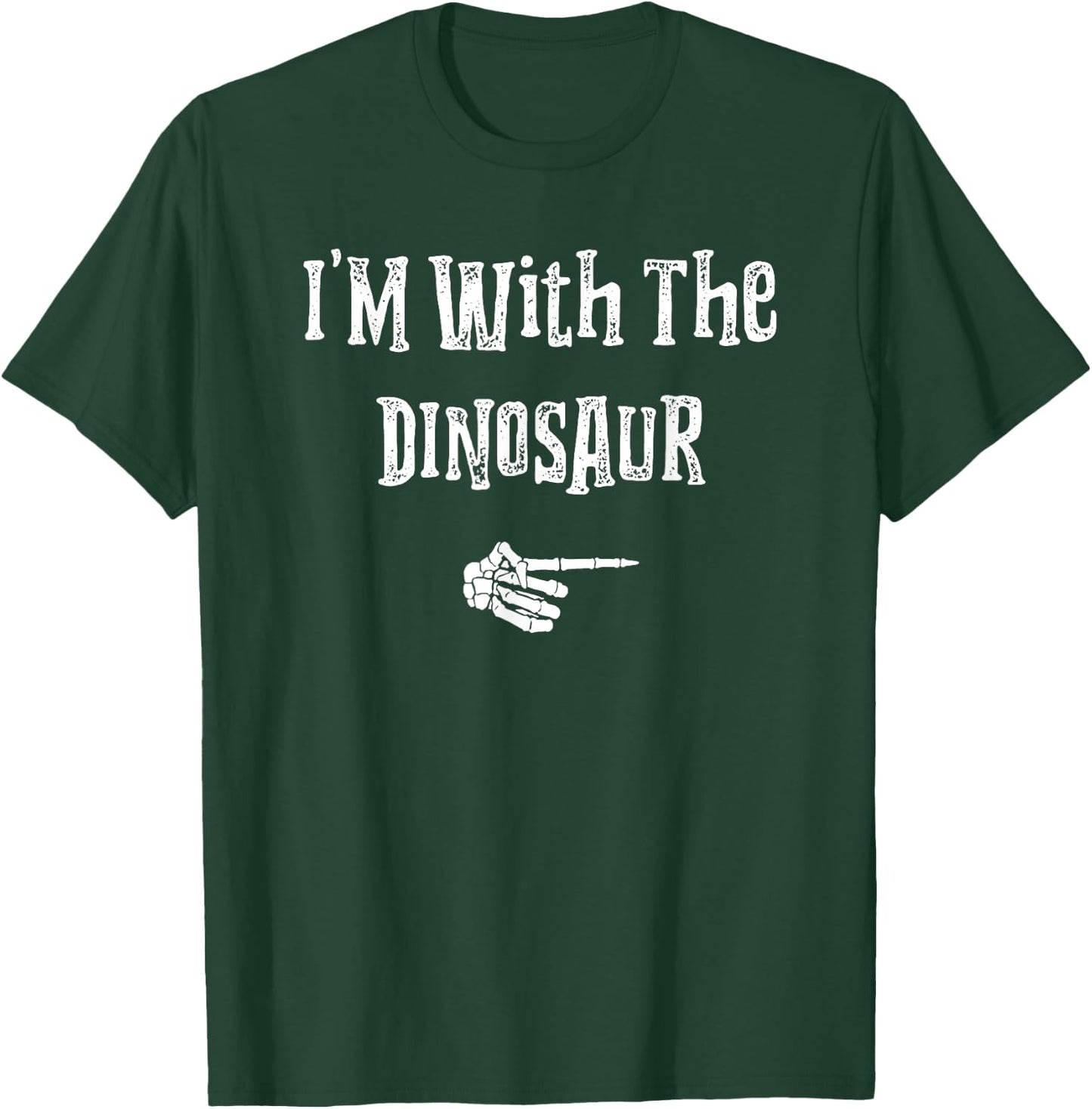 I'm With Dinosaur Halloween Costume Funny Couples Matching T-Shirt - T-Shirt | Forest