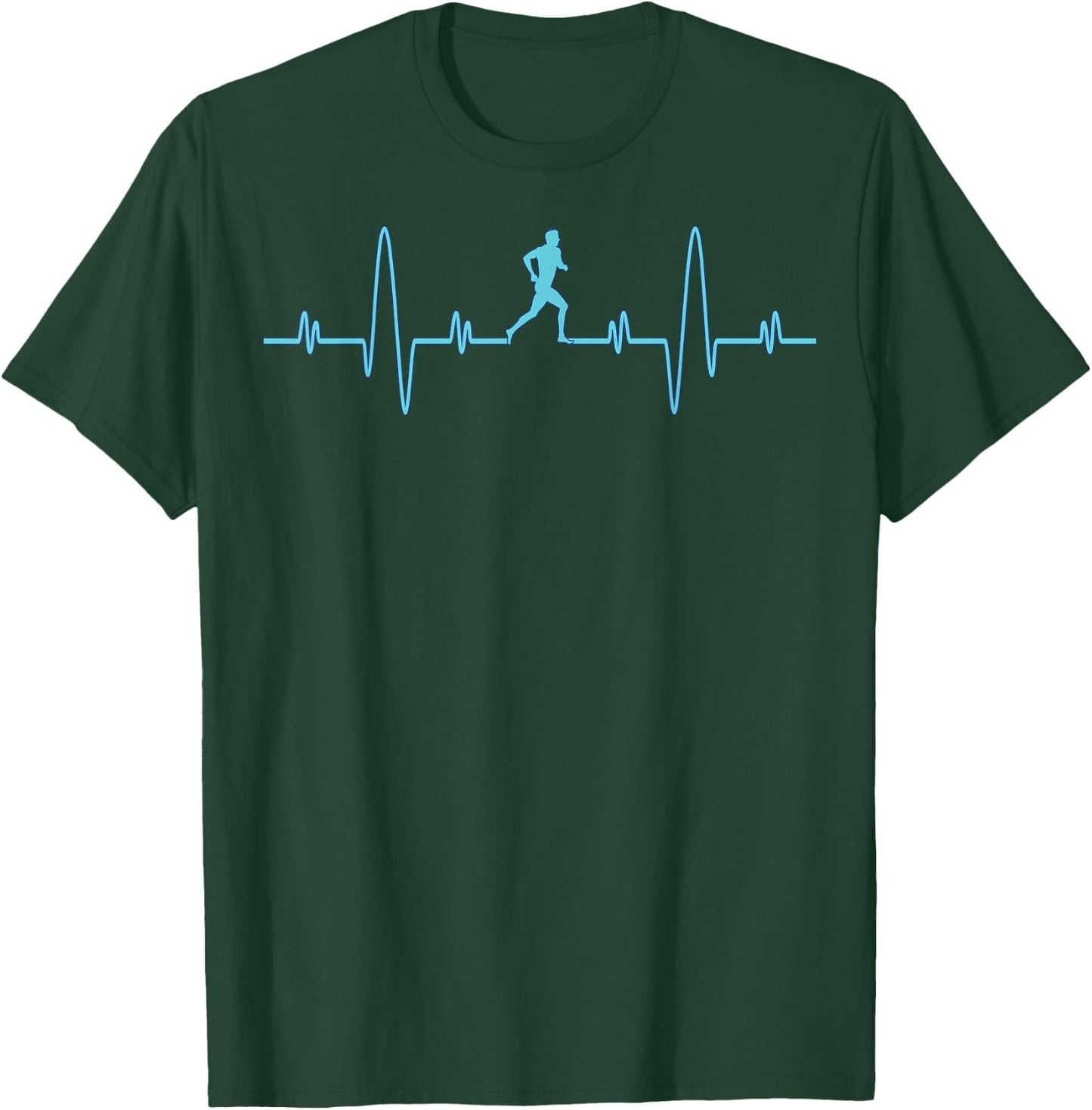 Funny Running Heartbeat Shirt - Runners & Joggers Cool Gifts T-Shirt - T-Shirt | Forest