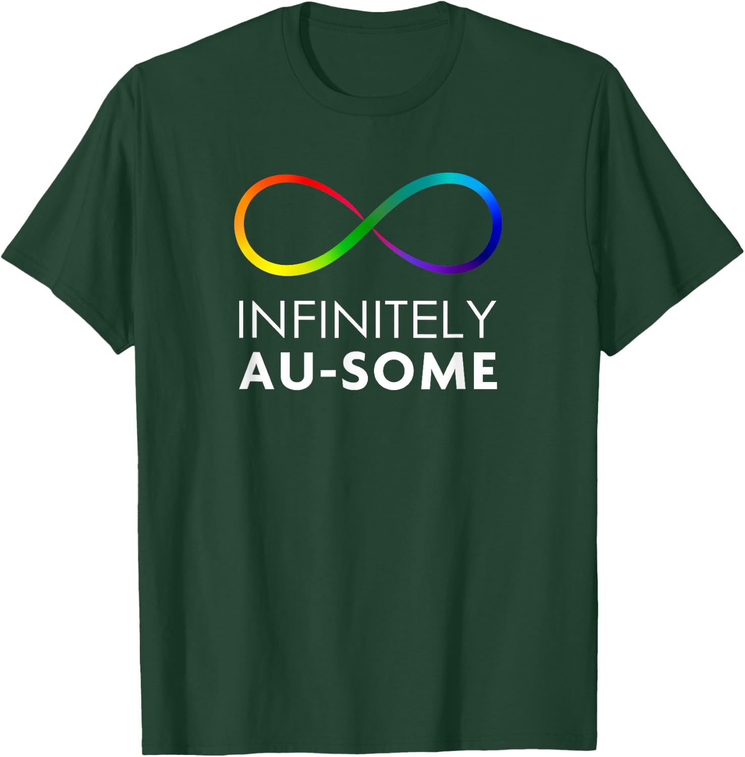 Red Instead Autism - Infinitely AU-SOME Infinity T-Shirt - T-Shirt | Forest