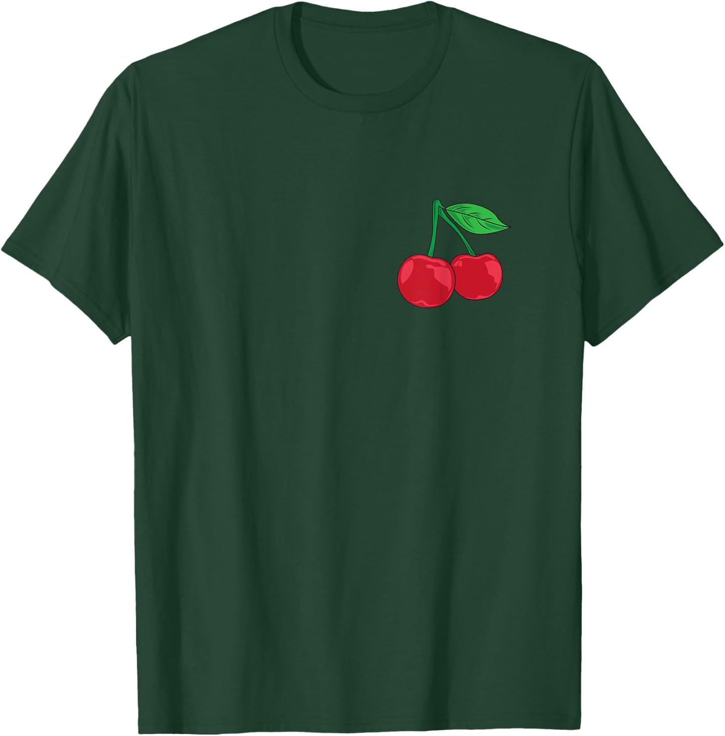 Cherry Pocket | Fruit Lover Sweet Bomb Farmer Red Cherries T-Shirt - T-Shirt | Forest