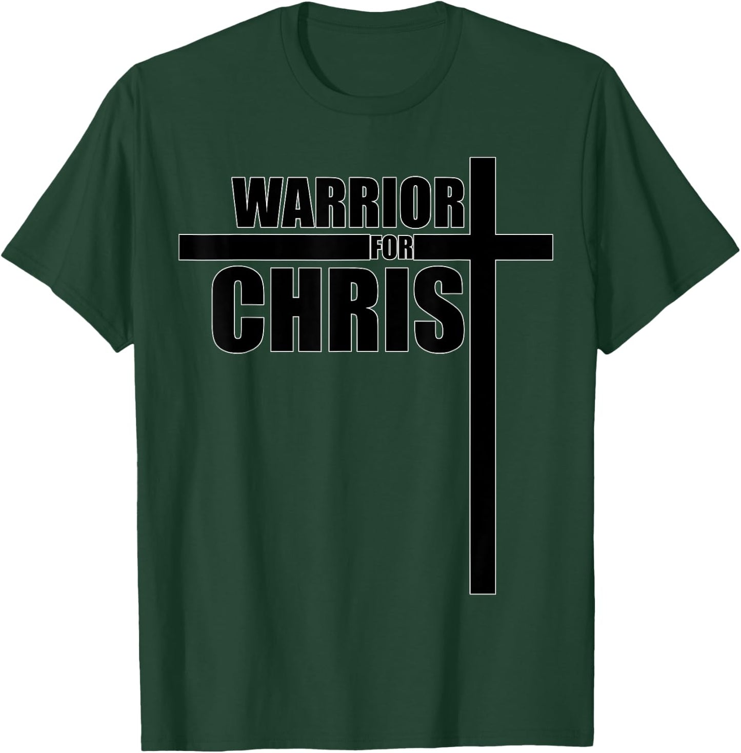 Positive And Encouraging Christian Cross Warrior For Christ T-Shirt - T-Shirt | Forest