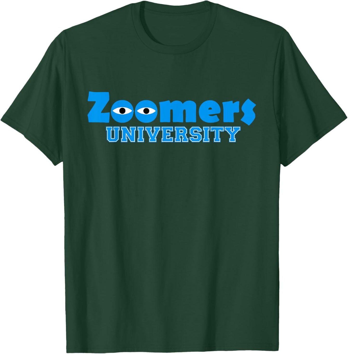 Zoomers University Remote Study at Home Z-gen T-Shirt - T-Shirt | Forest
