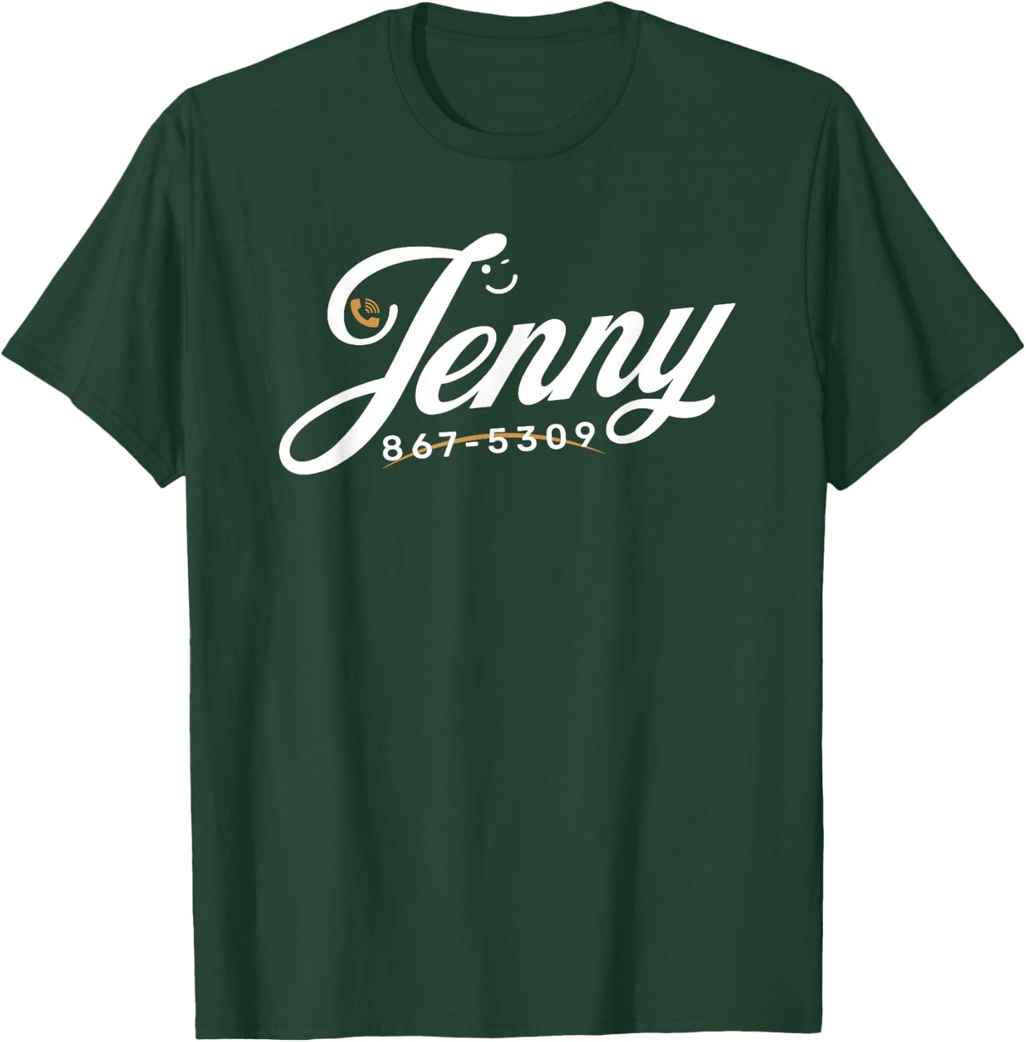 Jenny Phone Number 867-5309 Funny Rock Music Gifts T-Shirt - T-Shirt | Forest