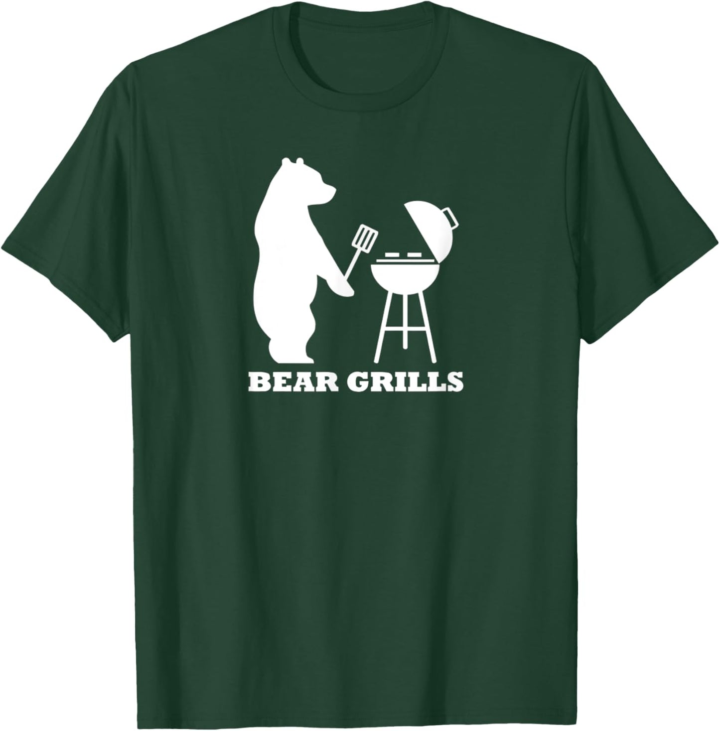 Bear Grills- Funny Bear Grilling BBQ Grill Bear Gifts T-Shirt - T-Shirt | Forest