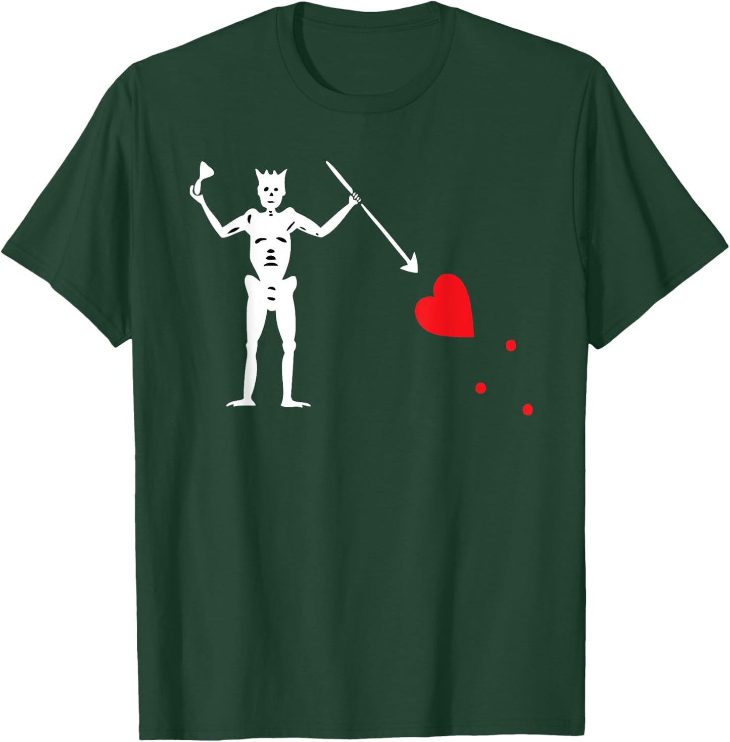 Teerific Teez: PIRATE FLAG (BLACK BEARD) T-Shirt - T-Shirt | Forest