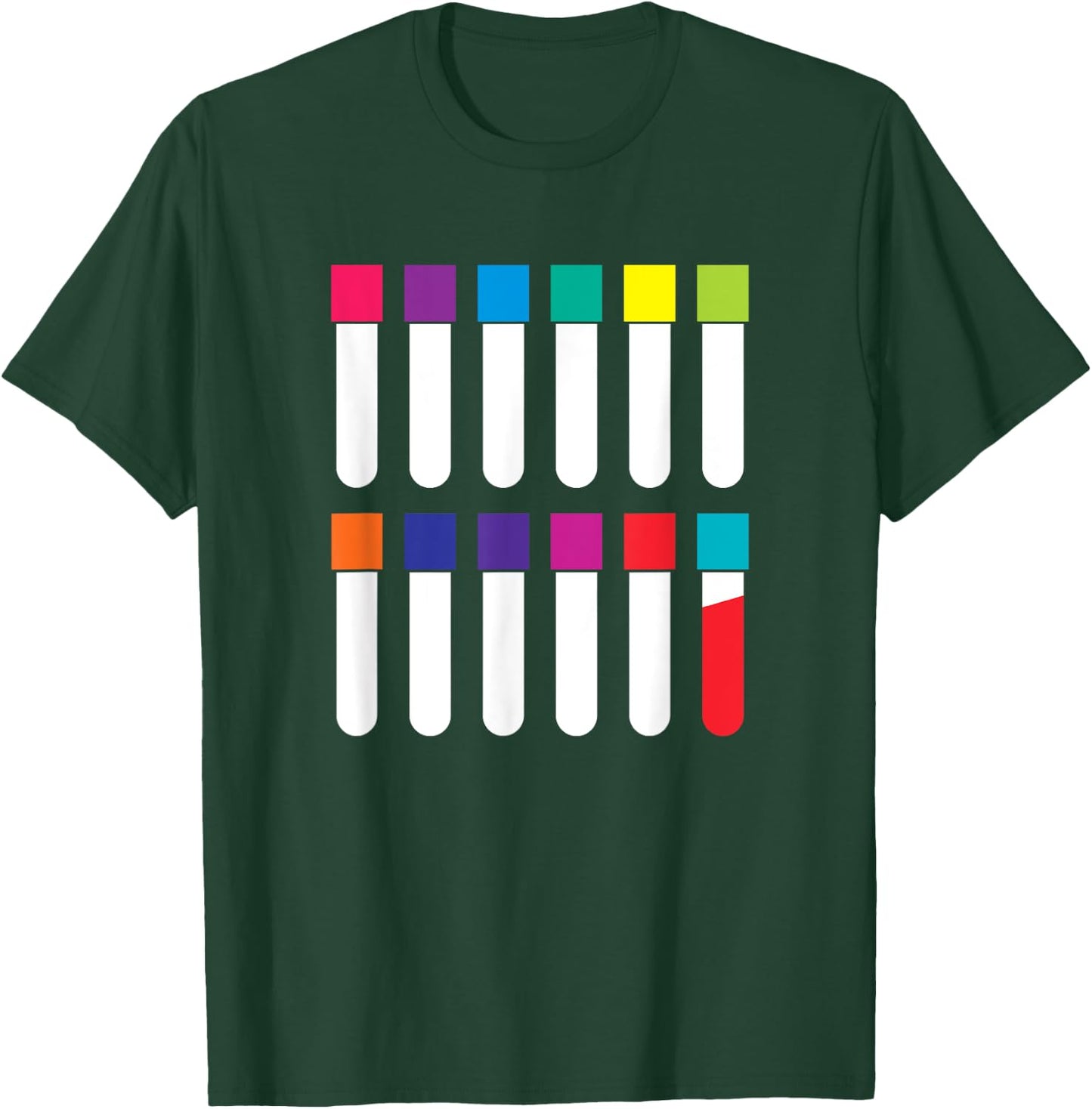 Test Tube Laboratory Phlebotomist Phlebotomy Doctor Gift T-Shirt - T-Shirt | Forest