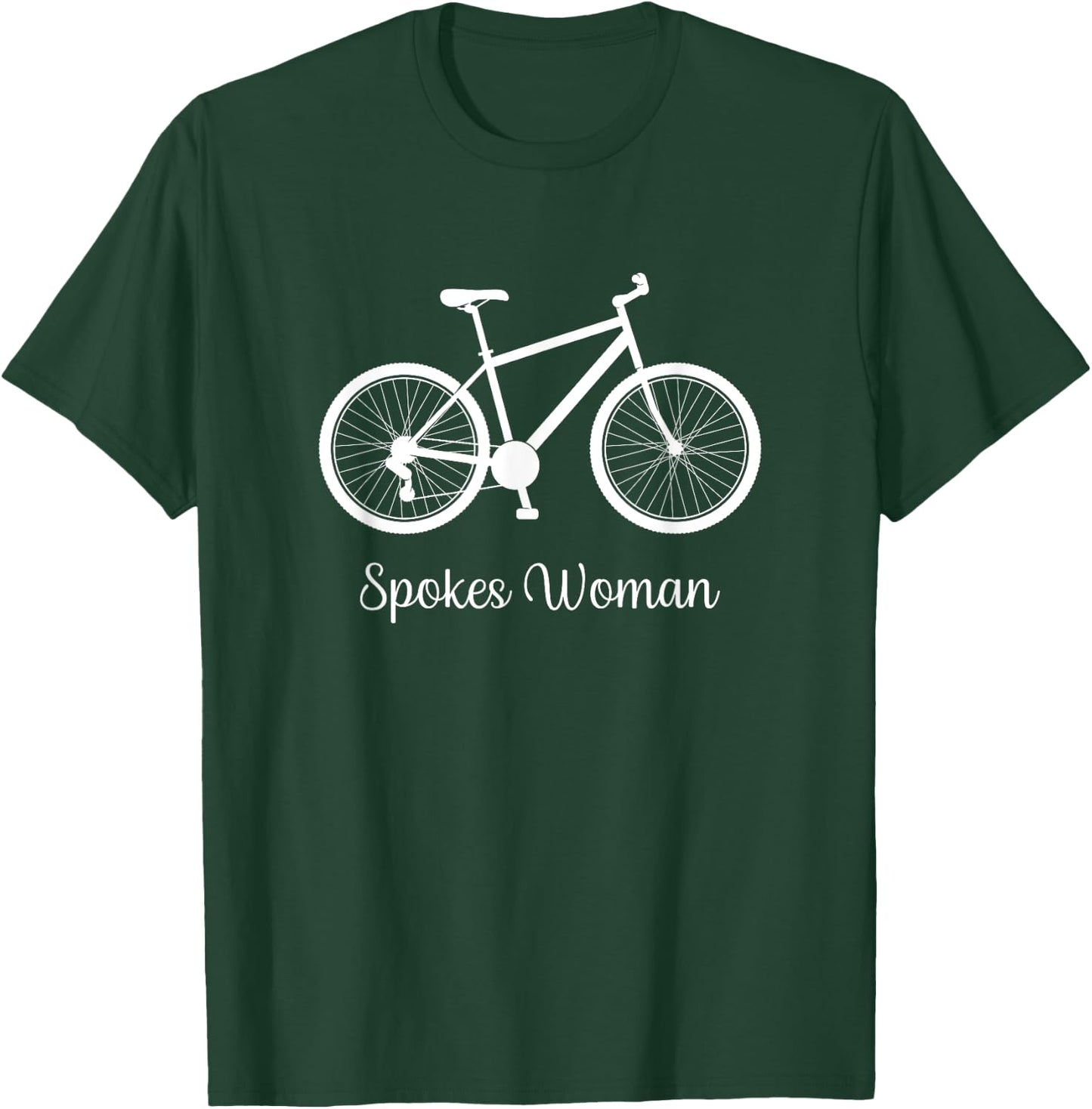 Spokes Women, Lady Boss, Bicyle Cycling Biking, Adventurer T-Shirt - T-Shirt | Forest