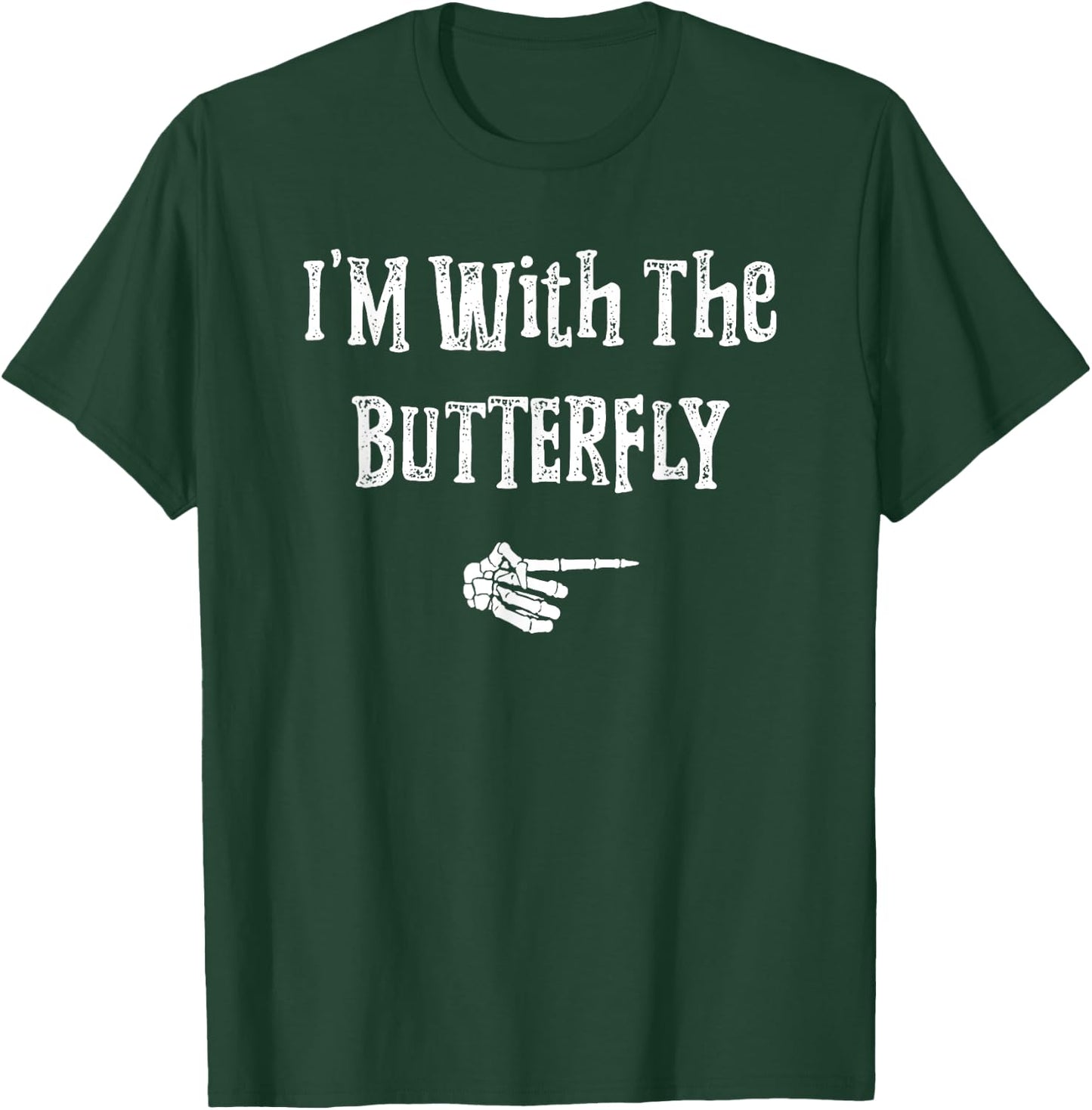 I'm With Butterfly Halloween Costume Funny Couples Matching T-Shirt - T-Shirt | Forest