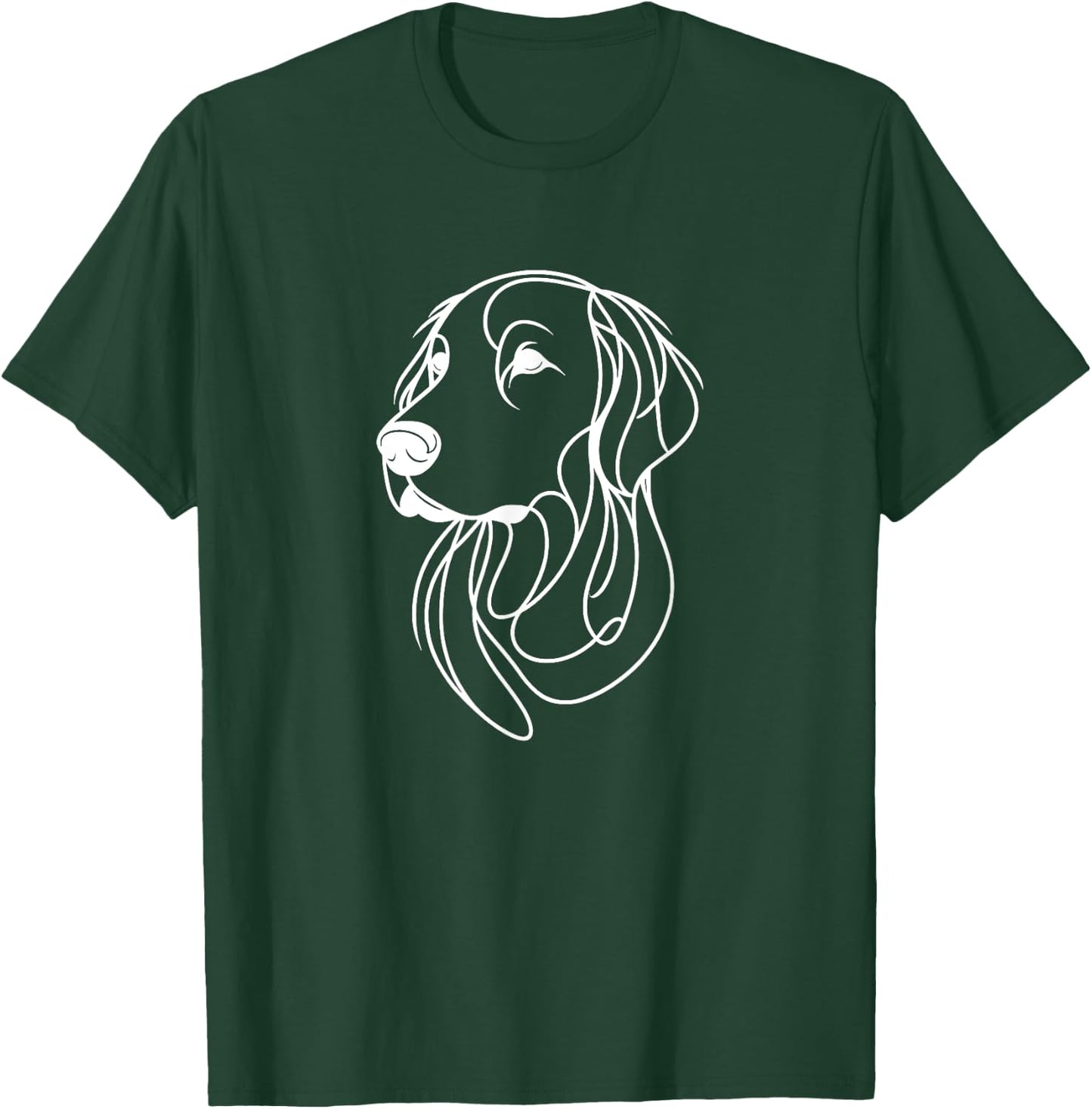 Flat Coated Retriever Line Art Minimal Flat Coated Retriever T-Shirt - T-Shirt | Forest