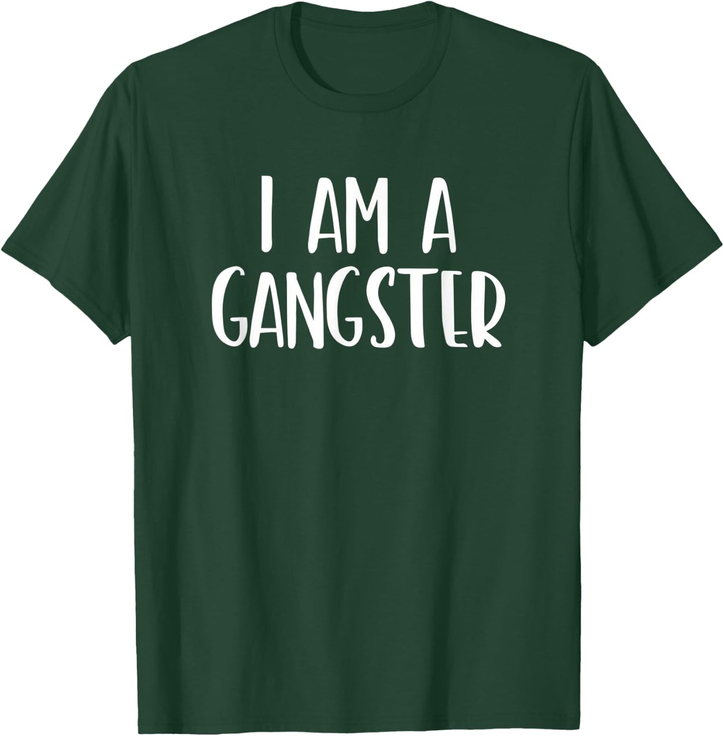 I Am A Gangster Halloween I'm Simple Costume Lazy T-Shirt - T-Shirt | Forest