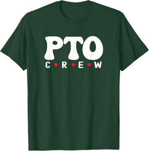 PTO Crew Parent Teacher Squad Group Volunteer Staff Matching T-Shirt - T-Shirt | Forest