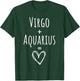 Virgo and Aquarius Couple Matching Zodiac Sign T-Shirt - T-Shirt | Forest