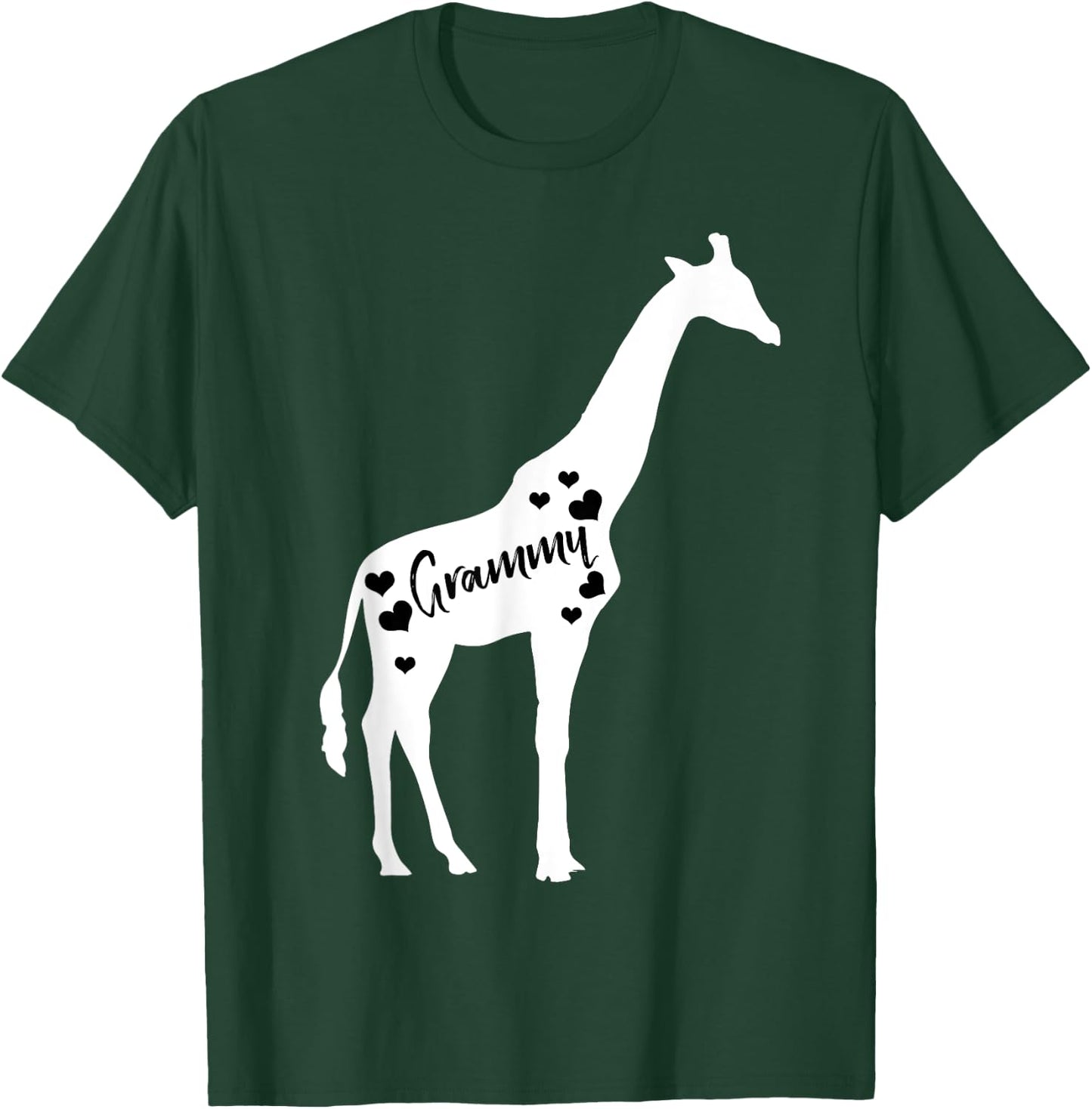 Grammy Giraffe Grandparents Day Safari Zoo Lover Grandmother T-Shirt - T-Shirt | Forest
