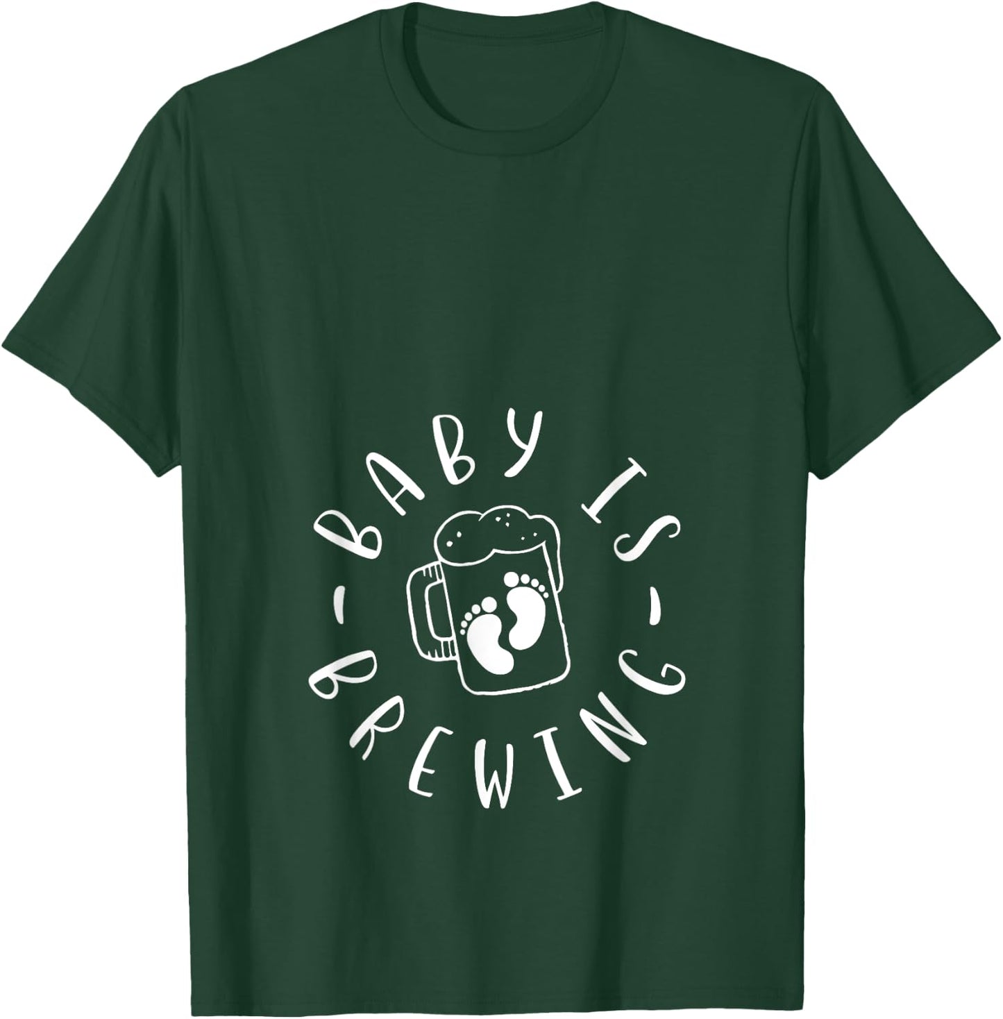Baby Is Brewing Pregnancy Announcement Drinking Lady T-Shirt - T-Shirt | Forest