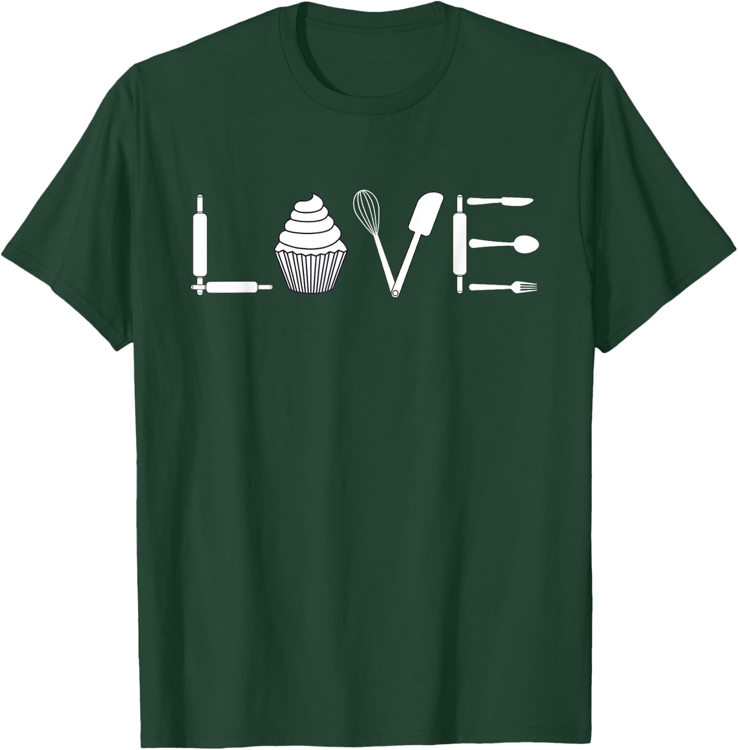 Love - Funny Cupcake Baker Pastry Baking Gift T-Shirt - T-Shirt | Forest