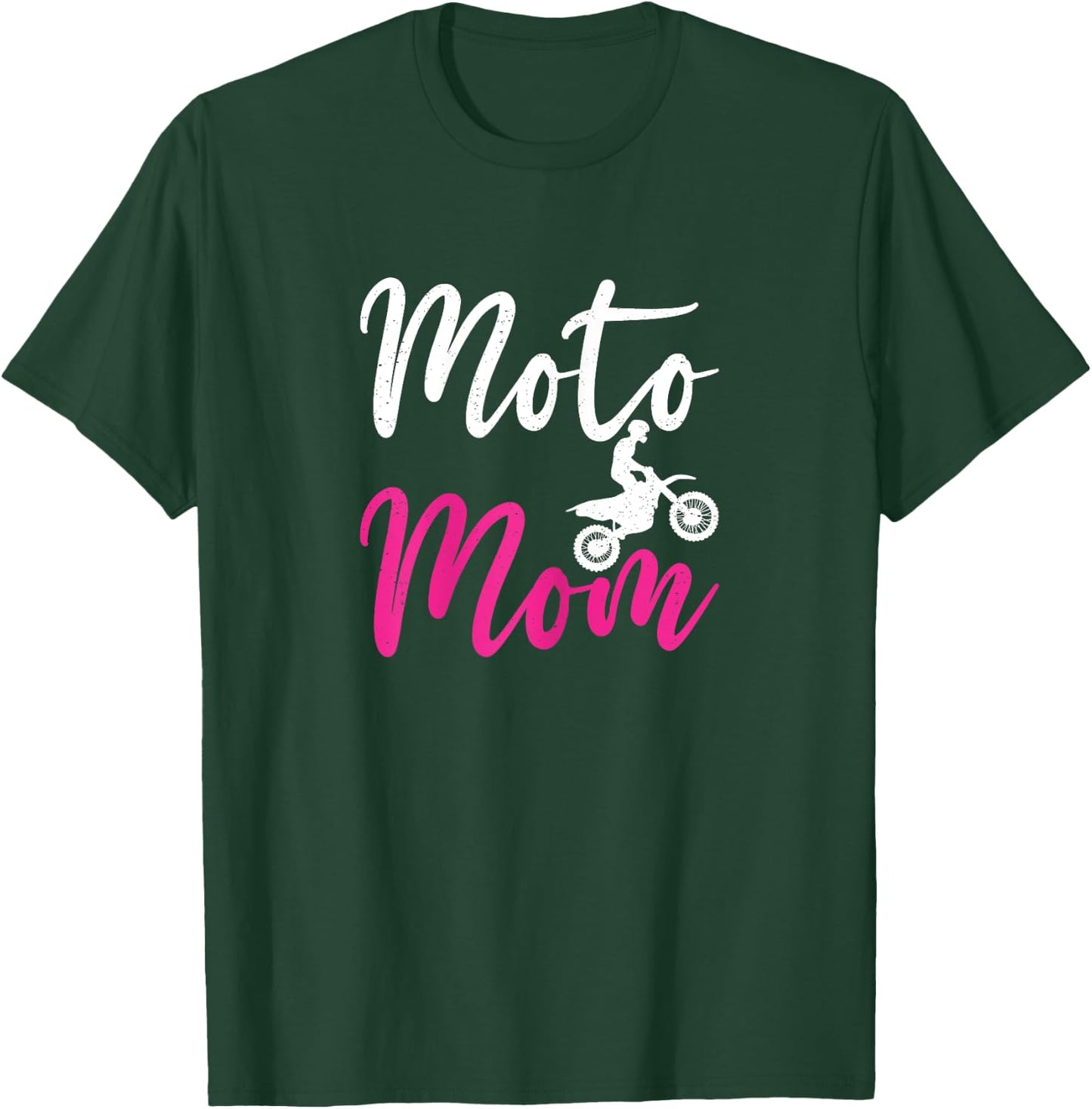 Moto Mom Dirt Bike Mother Motocross Mum Racing Biker Mothers T-Shirt - T-Shirt | Forest