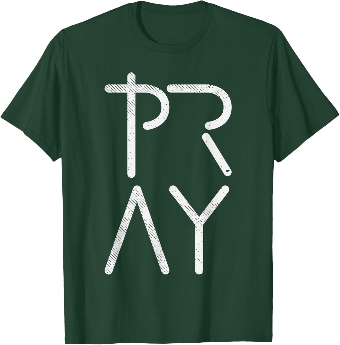 Pray God Jesus Christ Faith Prayer Religious Christian Gift T-Shirt - T-Shirt | Forest