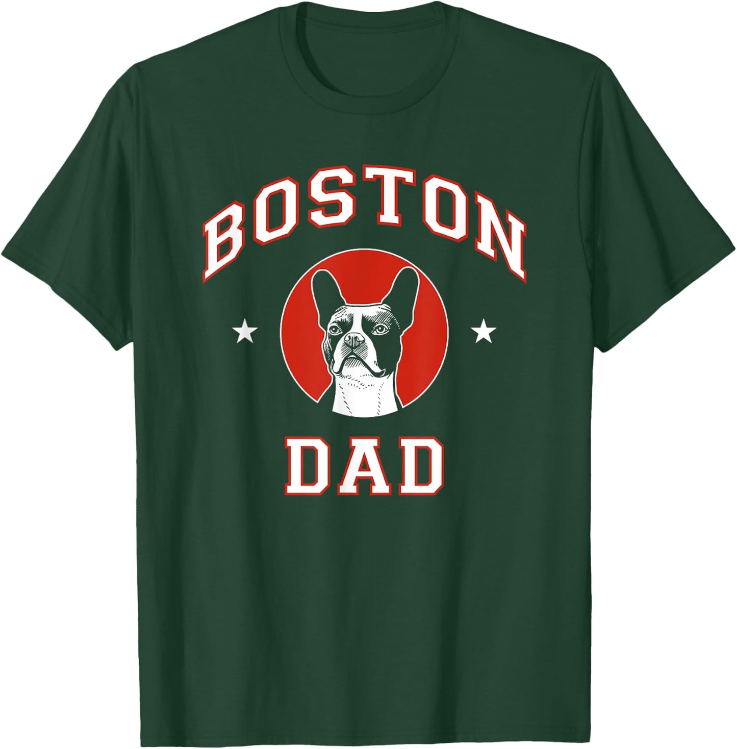 Boston Terrier Dad Dog Father Women Kids T-Shirt - T-Shirt | Forest