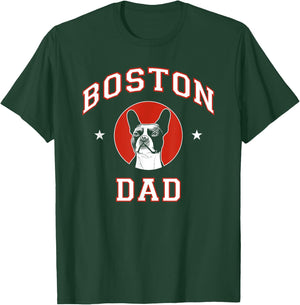Boston Terrier Dad Dog Father Women Kids T-Shirt - T-Shirt | Forest