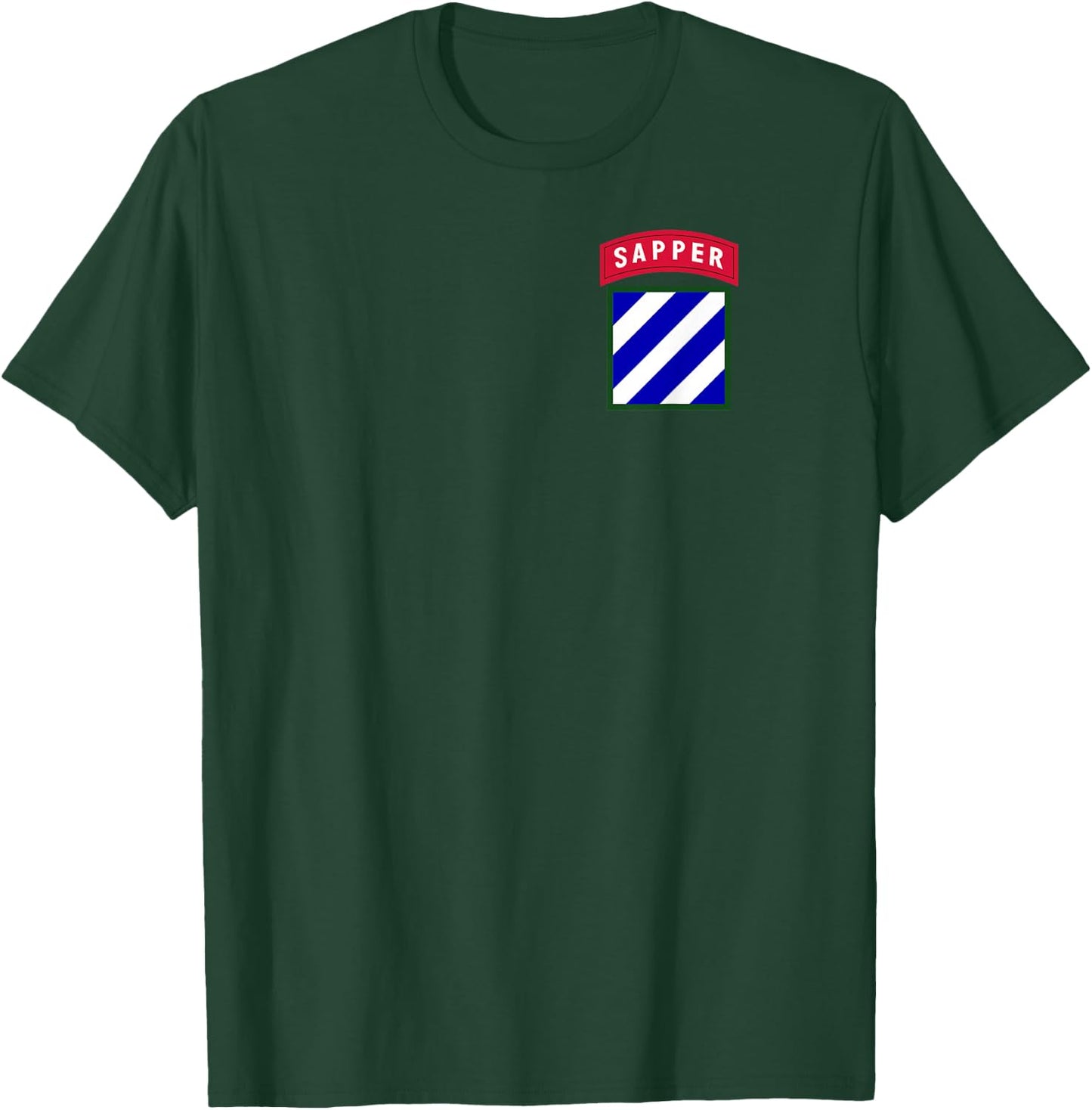 3rd Infantry Division (ID) Patch with Sapper Tab T-Shirt - T-Shirt | Forest