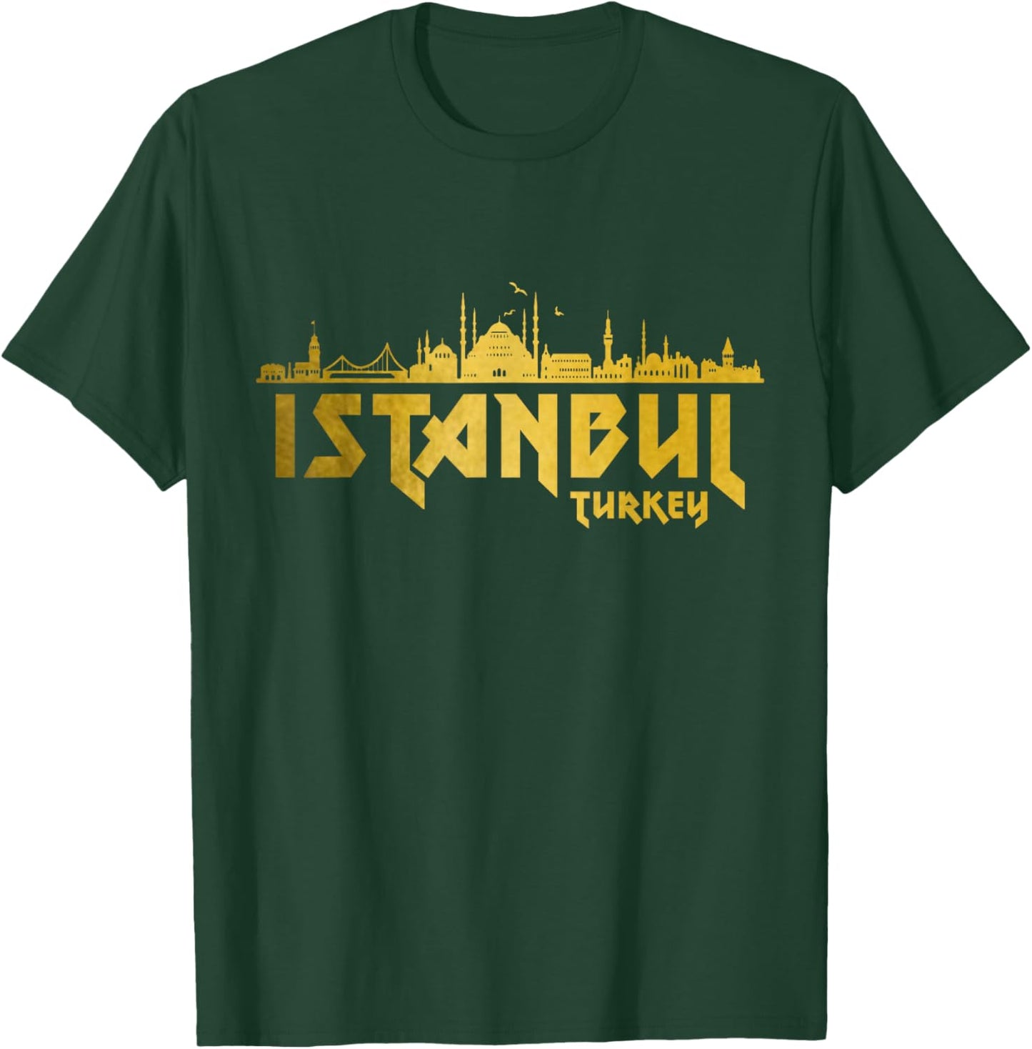 Istanbul Skyline Turkey Turkish Pride Souvenir Turkiye T-Shirt - T-Shirt | Forest