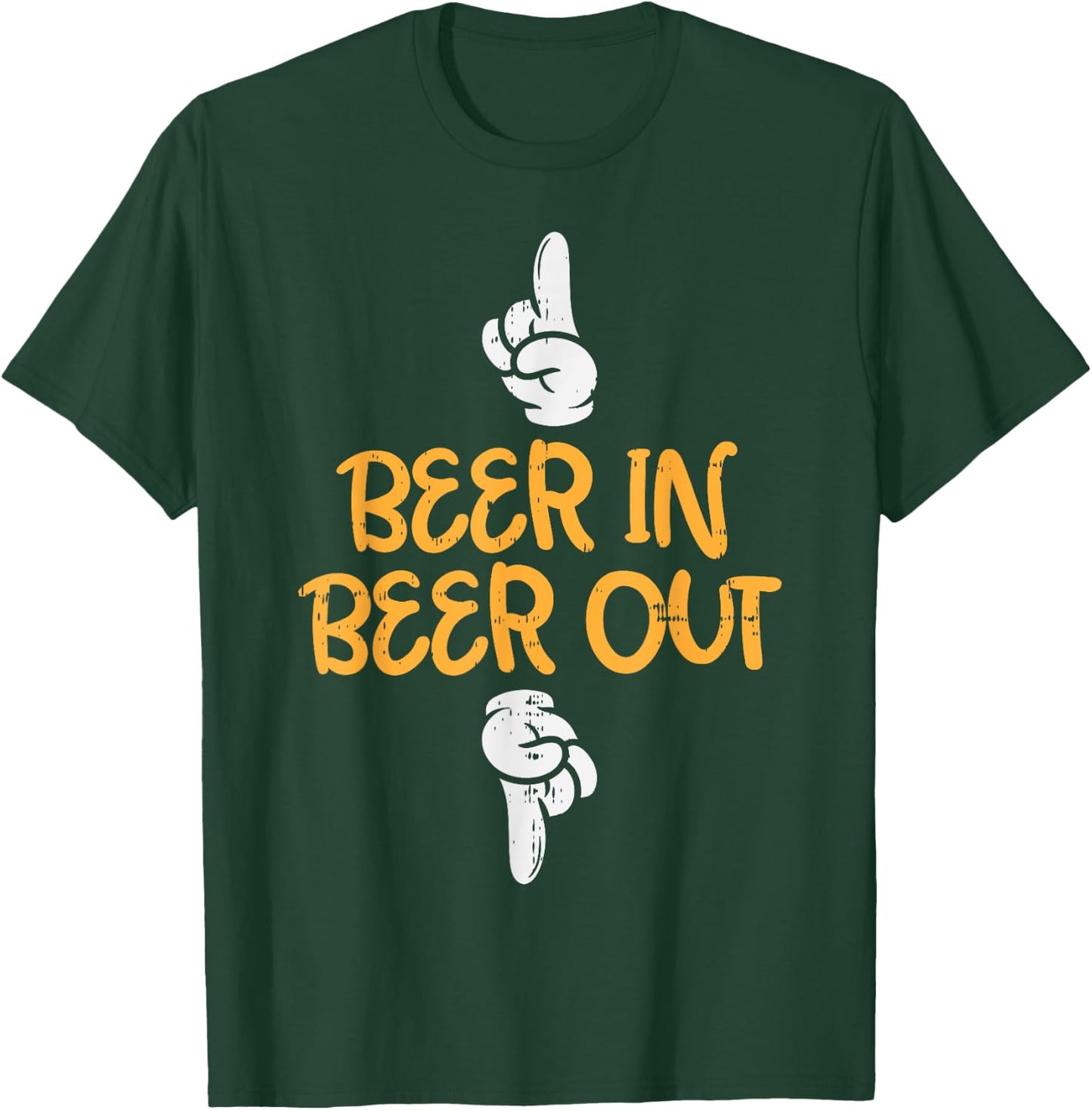 Beer In Out Funny Alcohol Drinking Team Squad Men Women Gift T-Shirt - T-Shirt | Forest