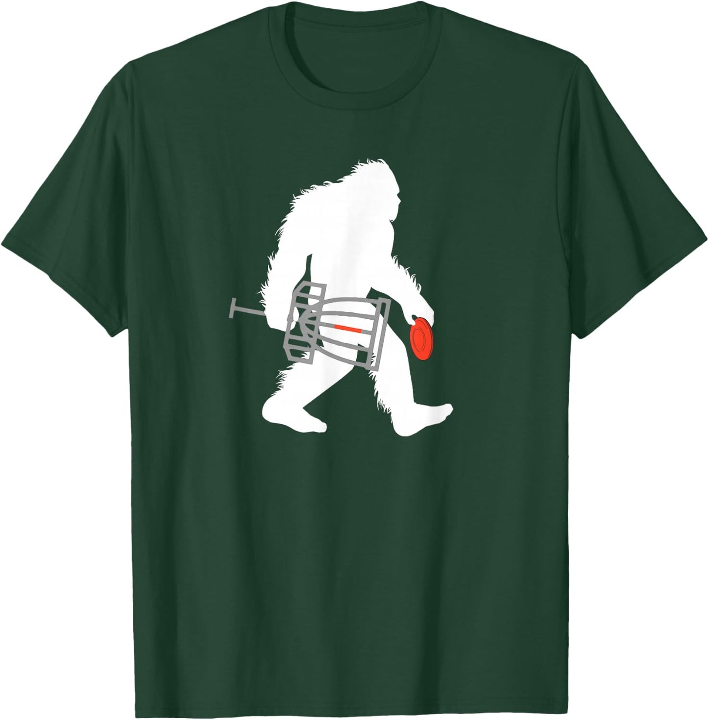 Bigfoot Disc Golf Cryptid Sasquatch Disc Golfer T-Shirt - T-Shirt | Forest
