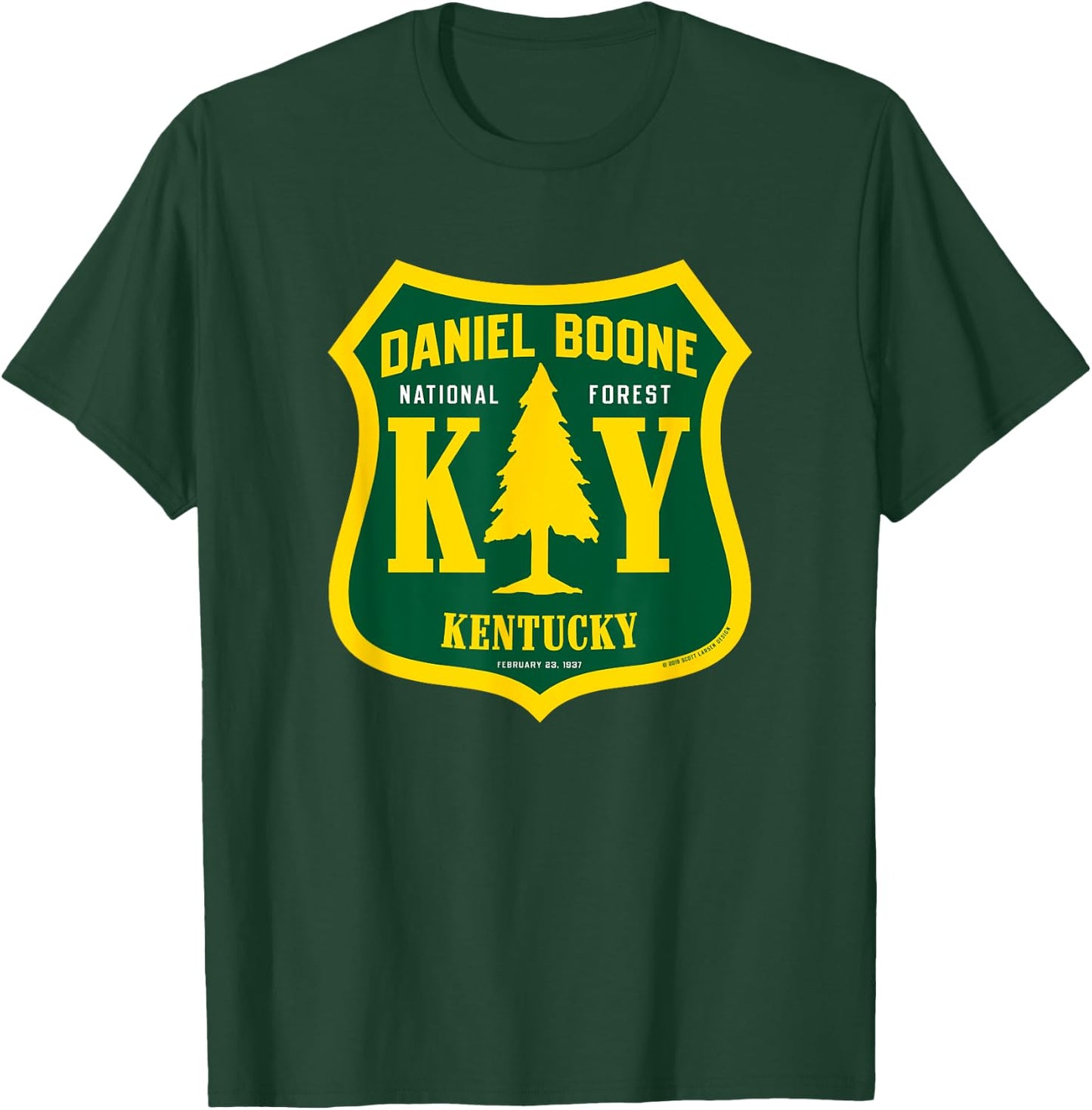 Daniel Boone National Forest Kentucky National Forest Sign T-Shirt - T-Shirt | Forest