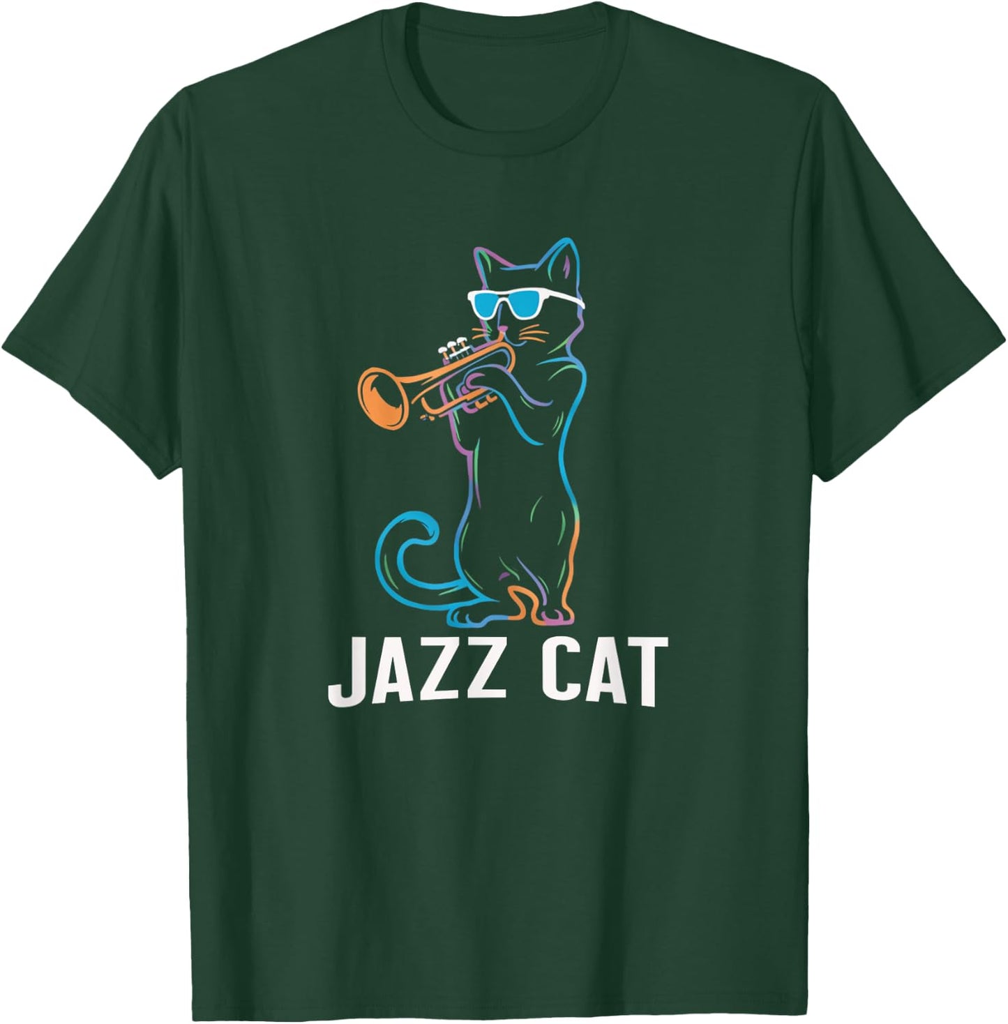 Cats And Jazz Is All I Need - Jazz Funk & Soul Cute Cat T-Shirt - T-Shirt | Forest