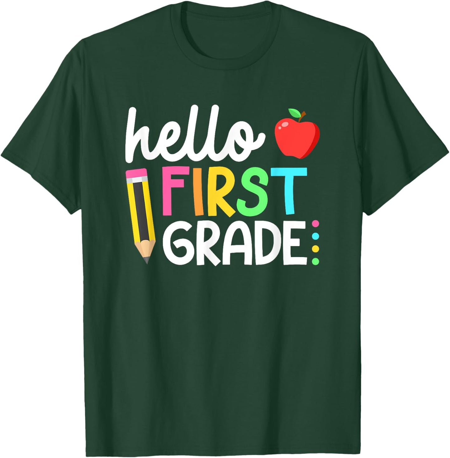 Hello First Grade Team 1st Grade Back to School Teacher Kids T-Shirt - T-Shirt | Forest