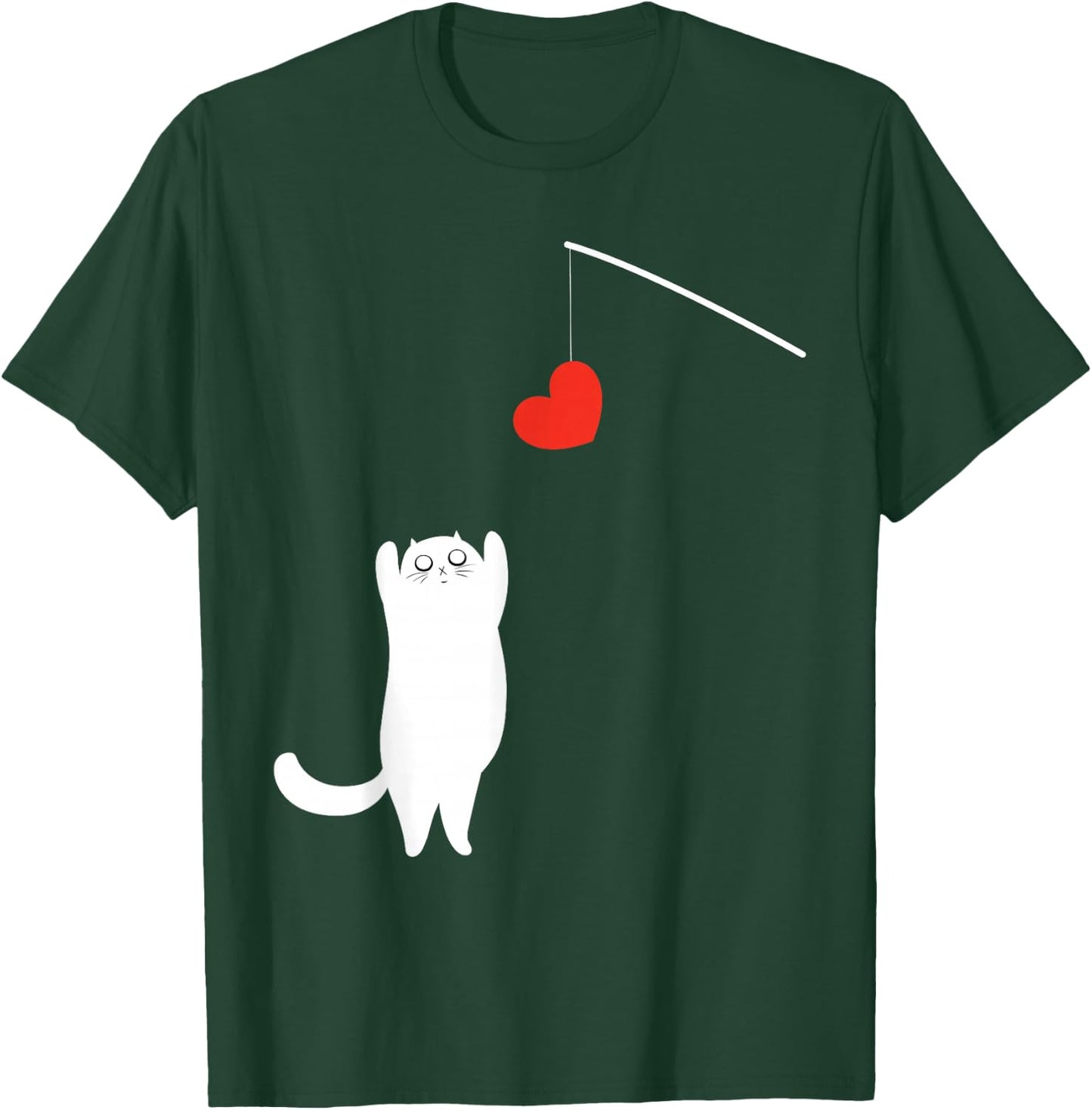 Cat Lover Valentine's Day Animal Affection Love Funny Kitty T-Shirt - T-Shirt | Forest