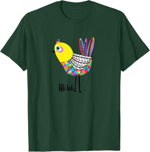 Women and Girls Bird Design is Fun and Cheery Gift Bird Love T-Shirt - T-Shirt | Forest