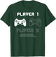 Player 2 Joining Siblings Baby Announcement T-Shirt - T-Shirt | Forest