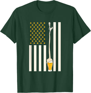USA Flag Craft Beer Men T-Shirt - T-Shirt | Forest
