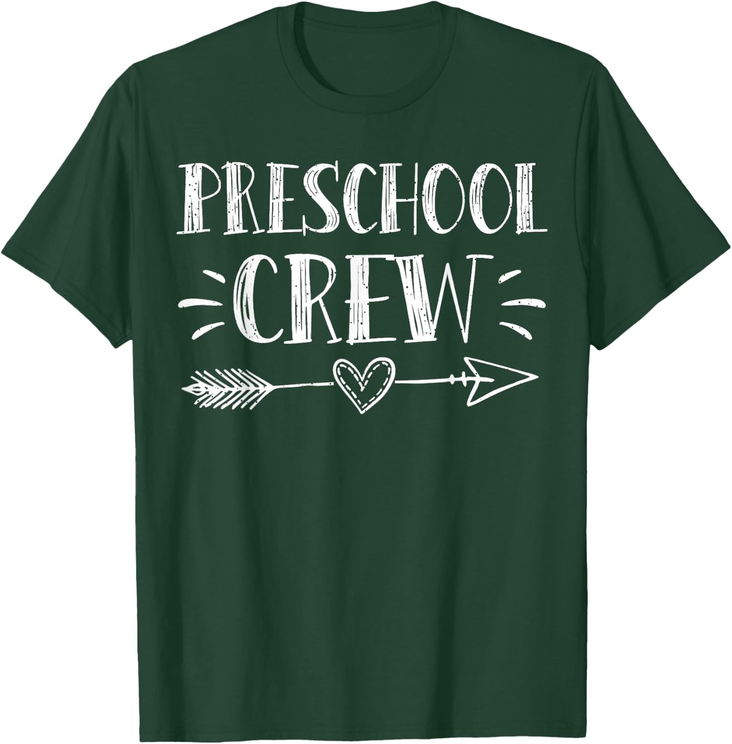 Preschool Crew 1st Day Of School Preschool Teacher Team Women Girls Kids T-Shirt - T-Shirt | Forest
