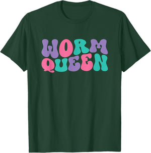 Worm Queen Worms Retro Vintage Wavy Groovy T-Shirt - T-Shirt | Forest