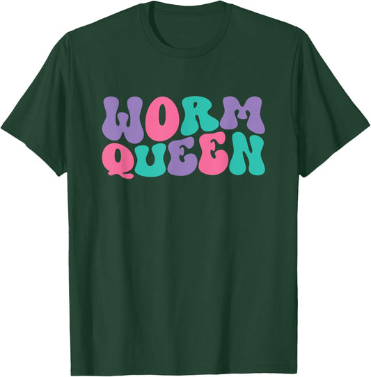 Worm Queen Worms Retro Vintage Wavy Groovy T-Shirt - T-Shirt | Forest