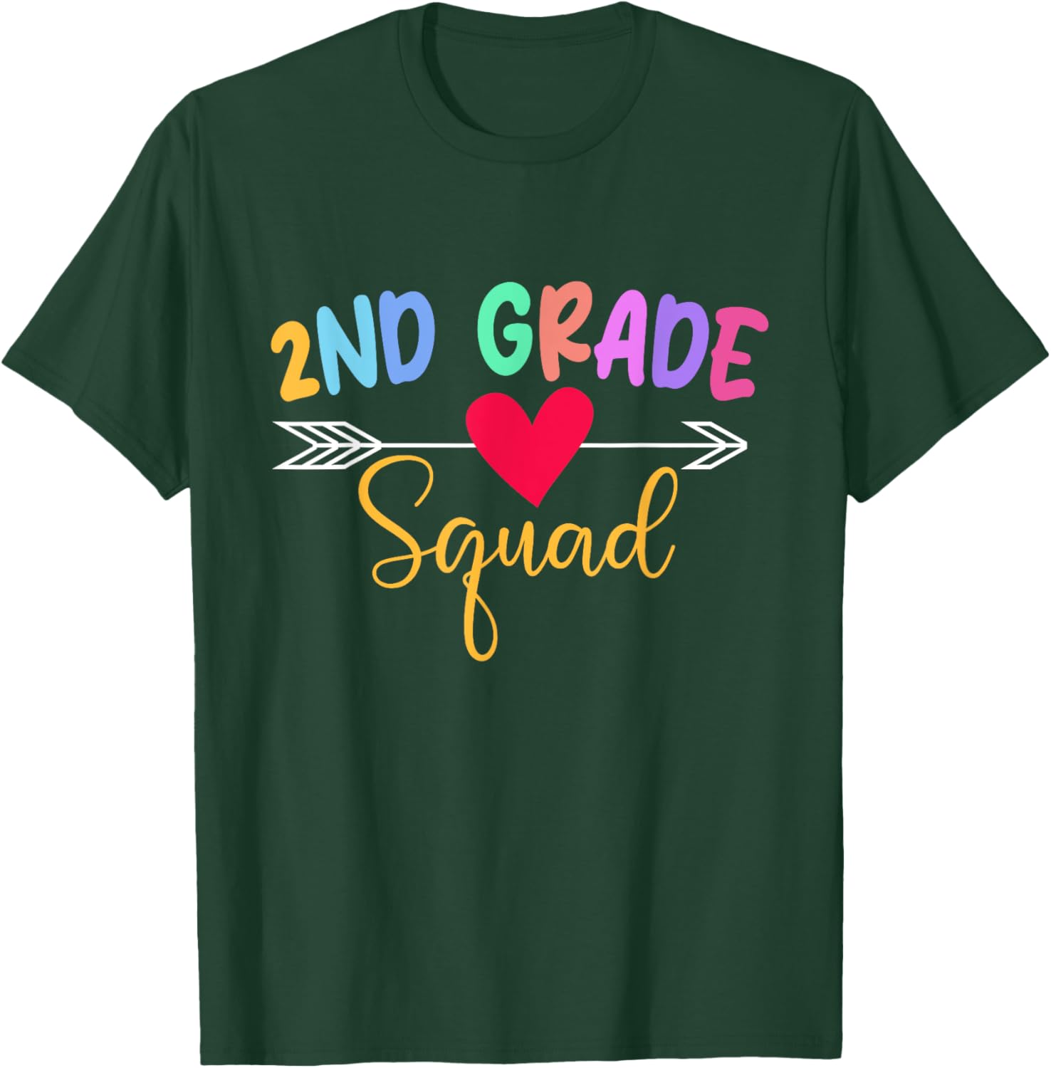 2nd Grade Squad - Teacher Student School T-Shirt - T-Shirt | Forest