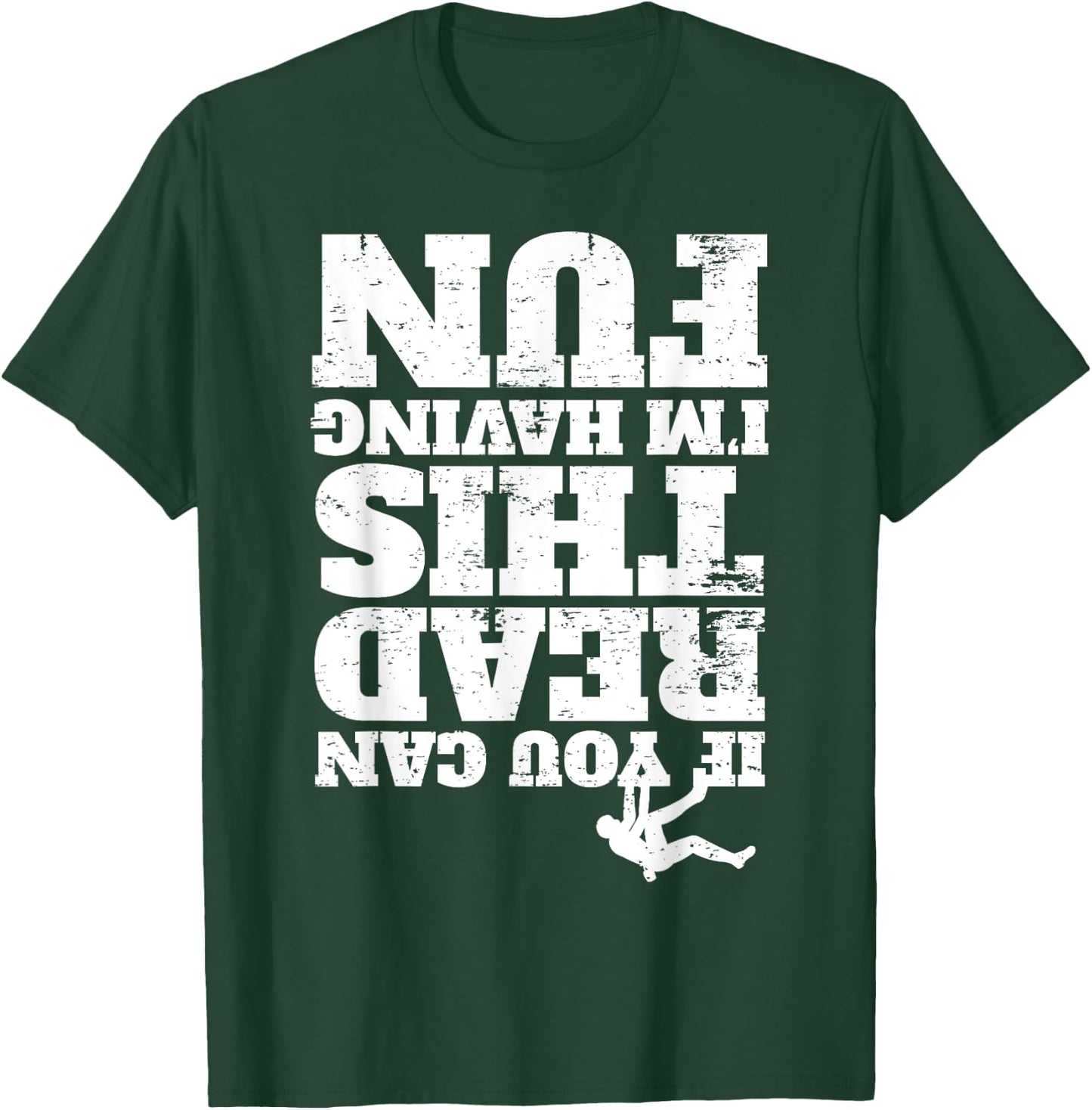 Free Climber Rock Climbing Mountain Bouldering I Read T-Shirt - T-Shirt | Forest