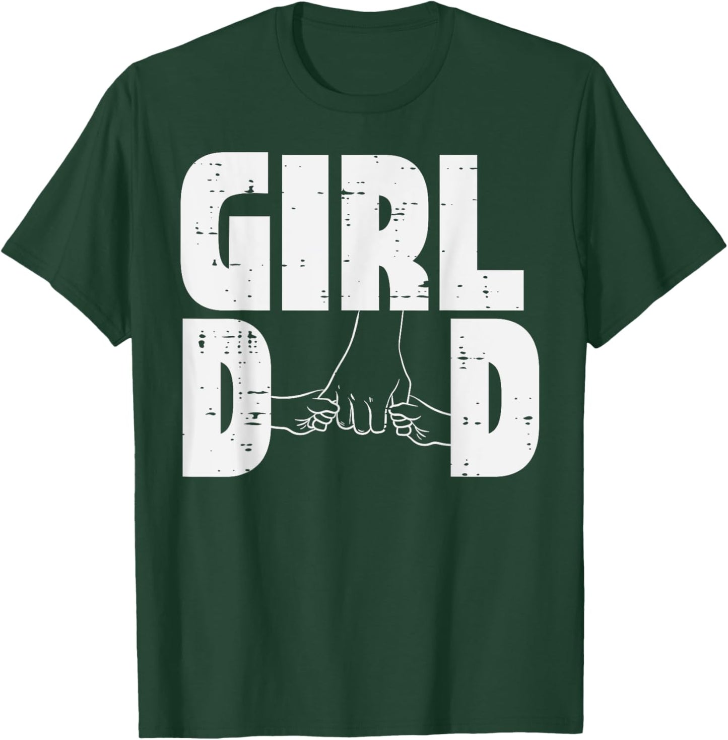 Fathers Day Girl Dad Hold Hands Cute Daddys Daughter Papa T-Shirt - T-Shirt | Forest