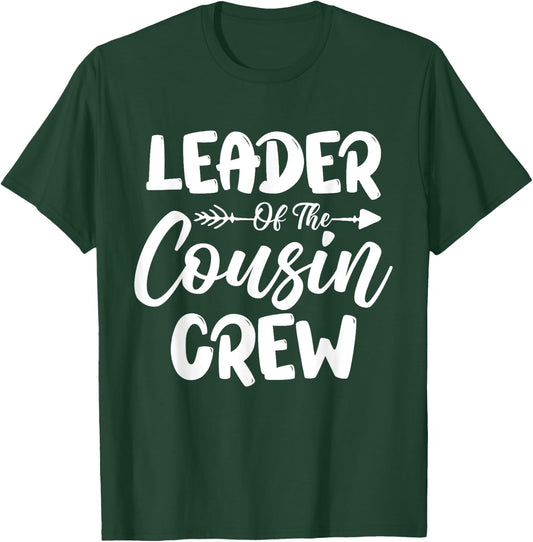 Kids Leader Of The Cousin Crew Toddler Girls Family Reunion T-Shirt - T-Shirt | Forest