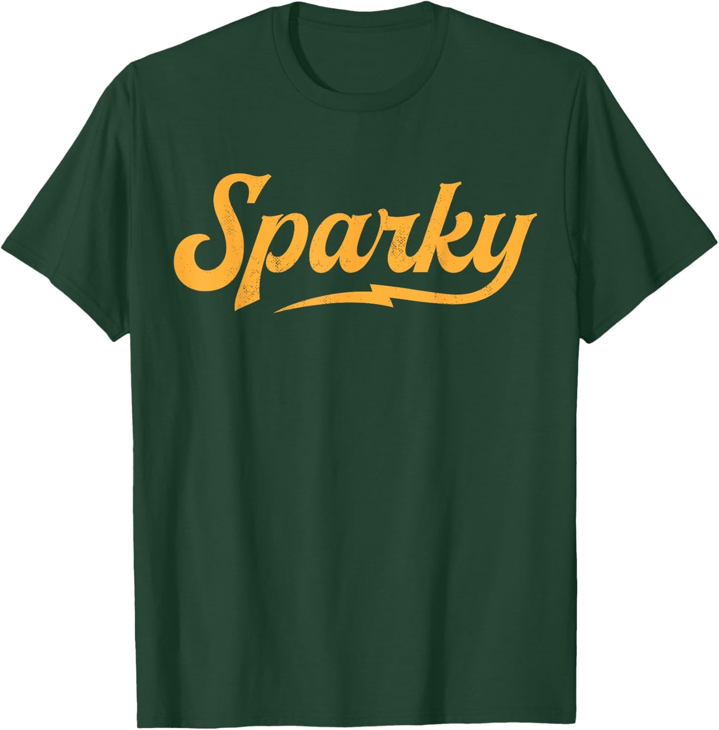 Sparky Electrician Funny Lineman Dad Retro Vintage Novelty T-Shirt - T-Shirt | Forest