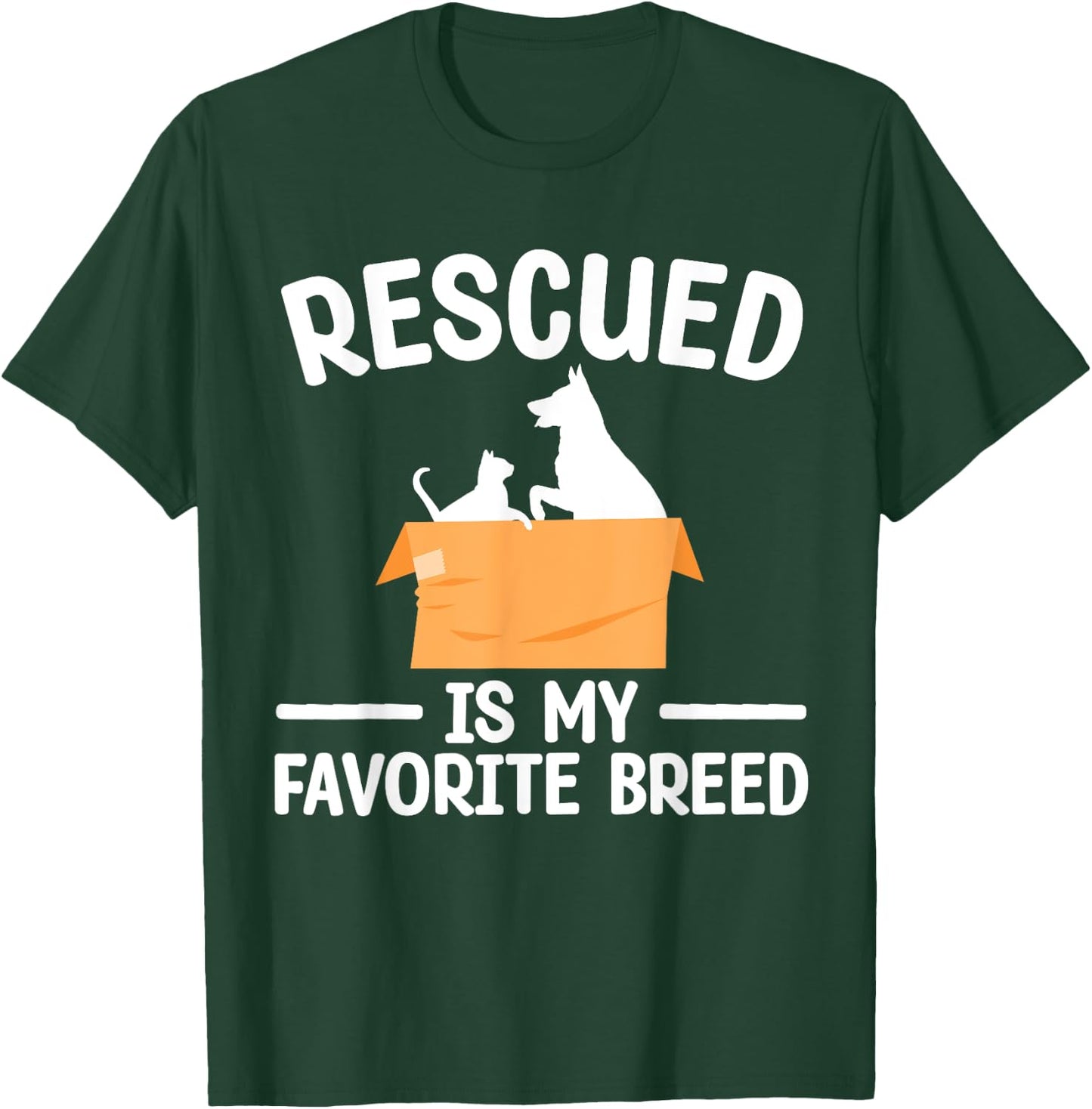 Animal Rescue Art Women Dog Cat Pet Rescuer Lover T-Shirt - T-Shirt | Forest